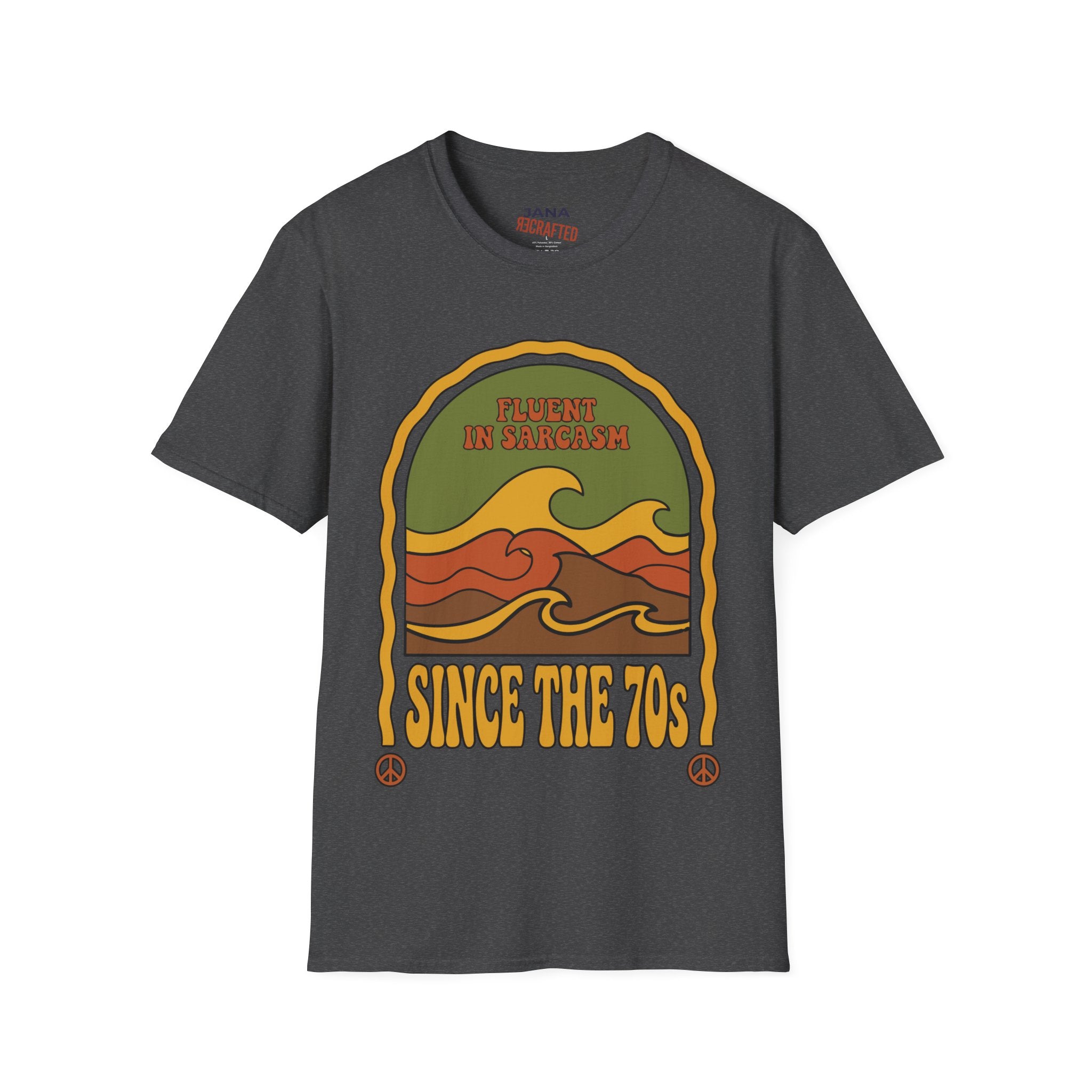 Fluent in Sarcasm Since the 70s  — Boho Vintage Graphic T-Shirt