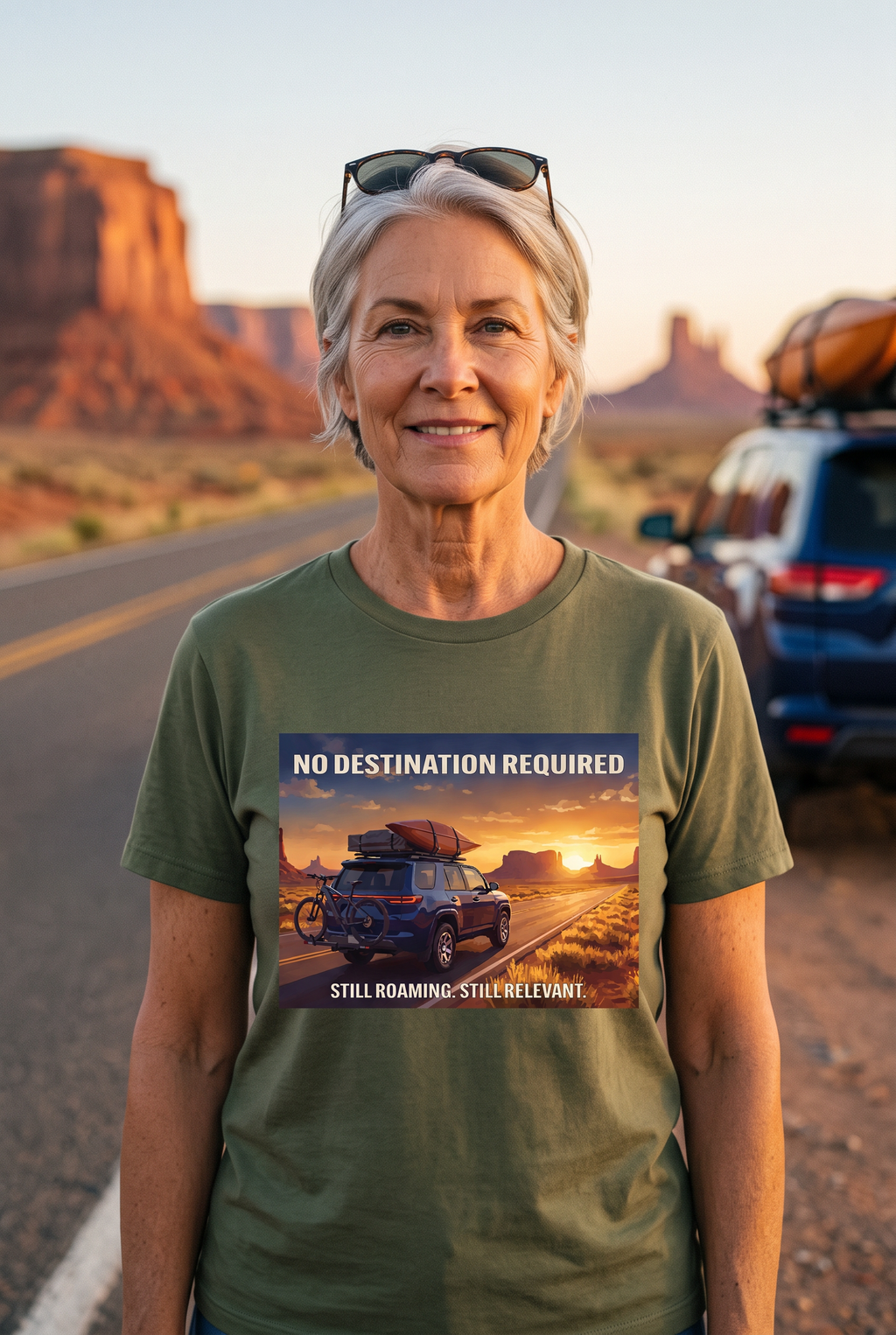 No Destination Required, Still Roaming — Desert Road Trip Tee