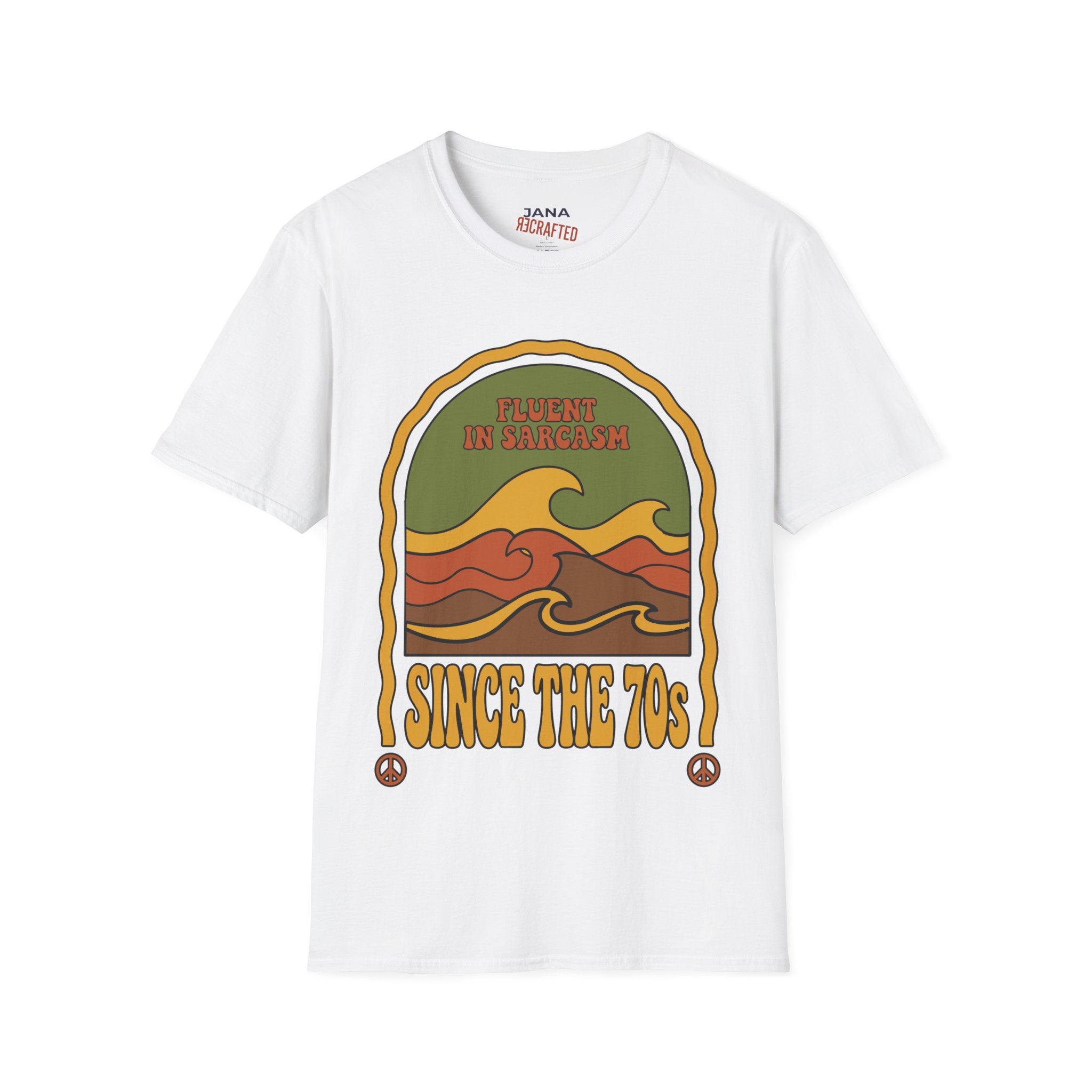 Fluent in Sarcasm Since the 70s  — Boho Vintage Graphic T-Shirt