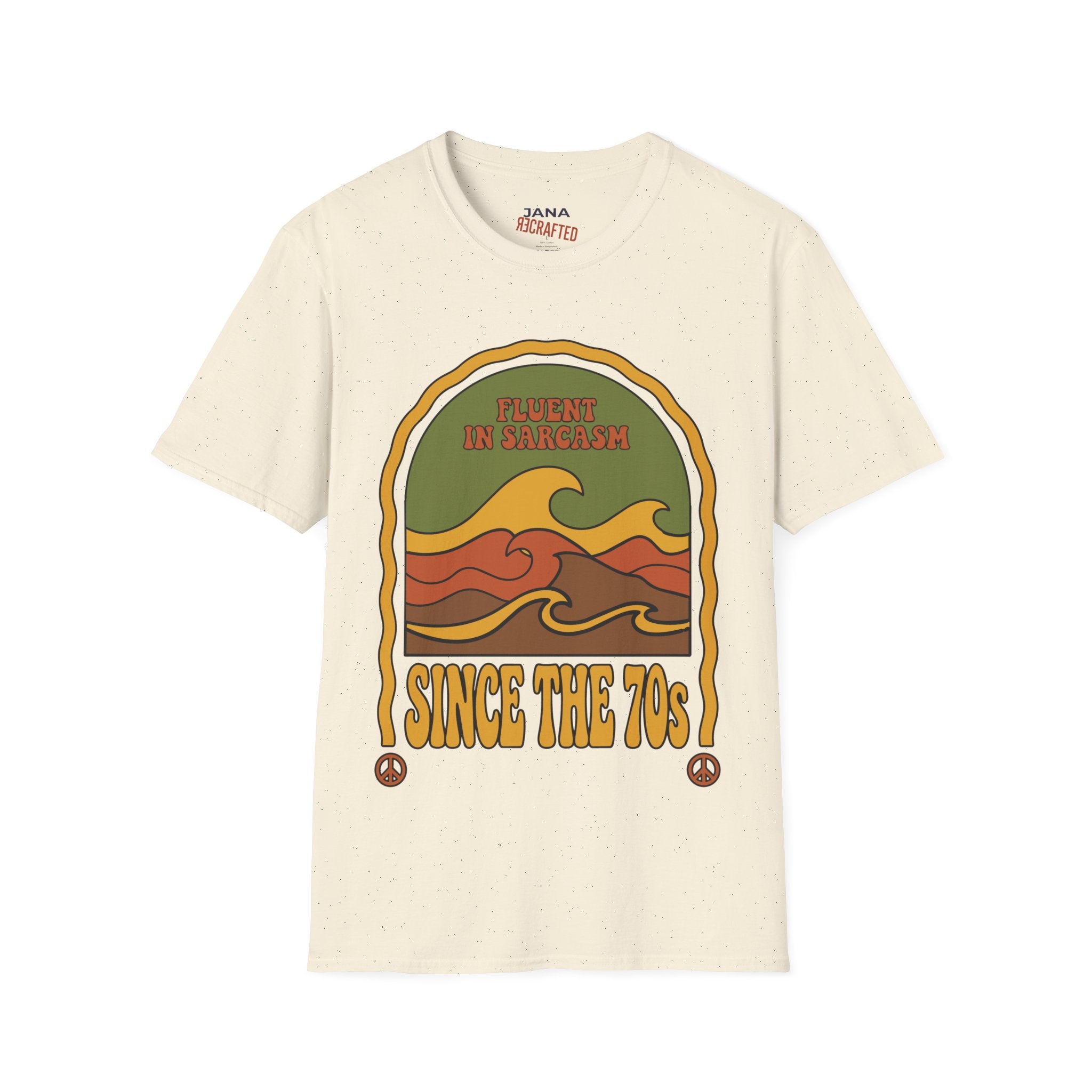 Fluent in Sarcasm Since the 70s  — Boho Vintage Graphic T-Shirt