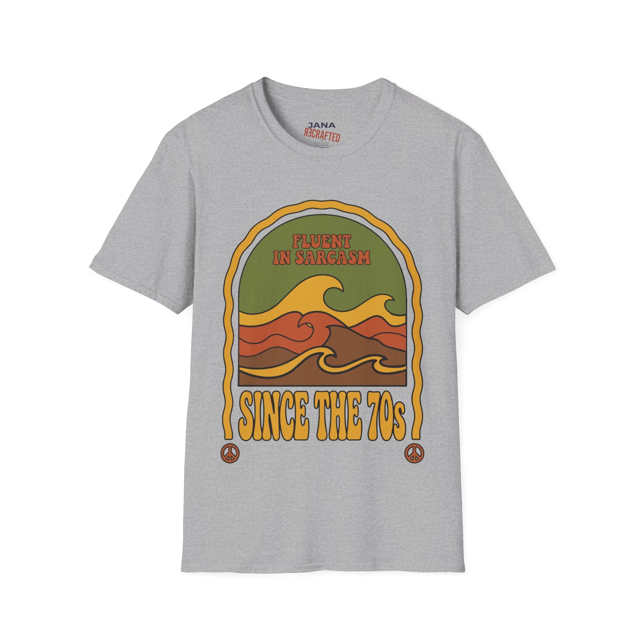 Fluent in Sarcasm Since the 70s  — Boho Vintage Graphic T-Shirt