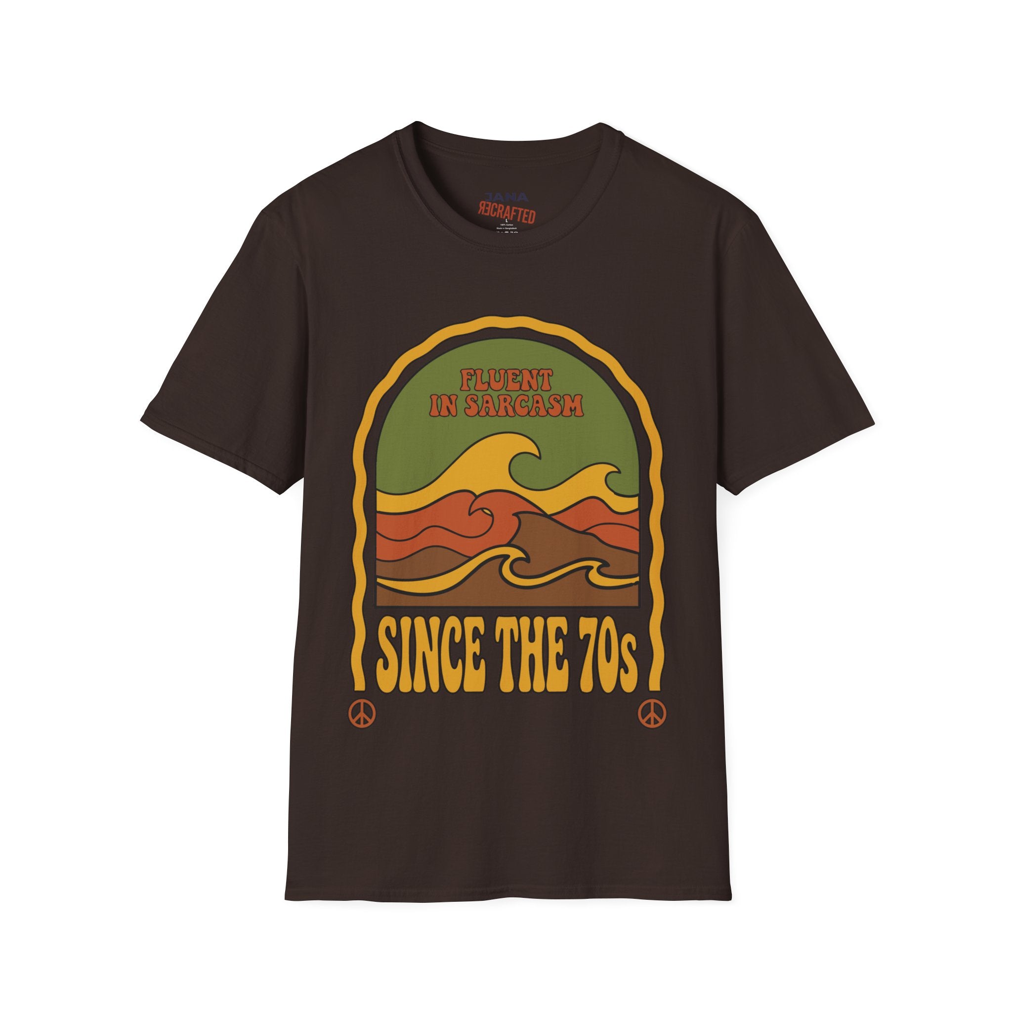 Fluent in Sarcasm Since the 70s  — Boho Vintage Graphic T-Shirt