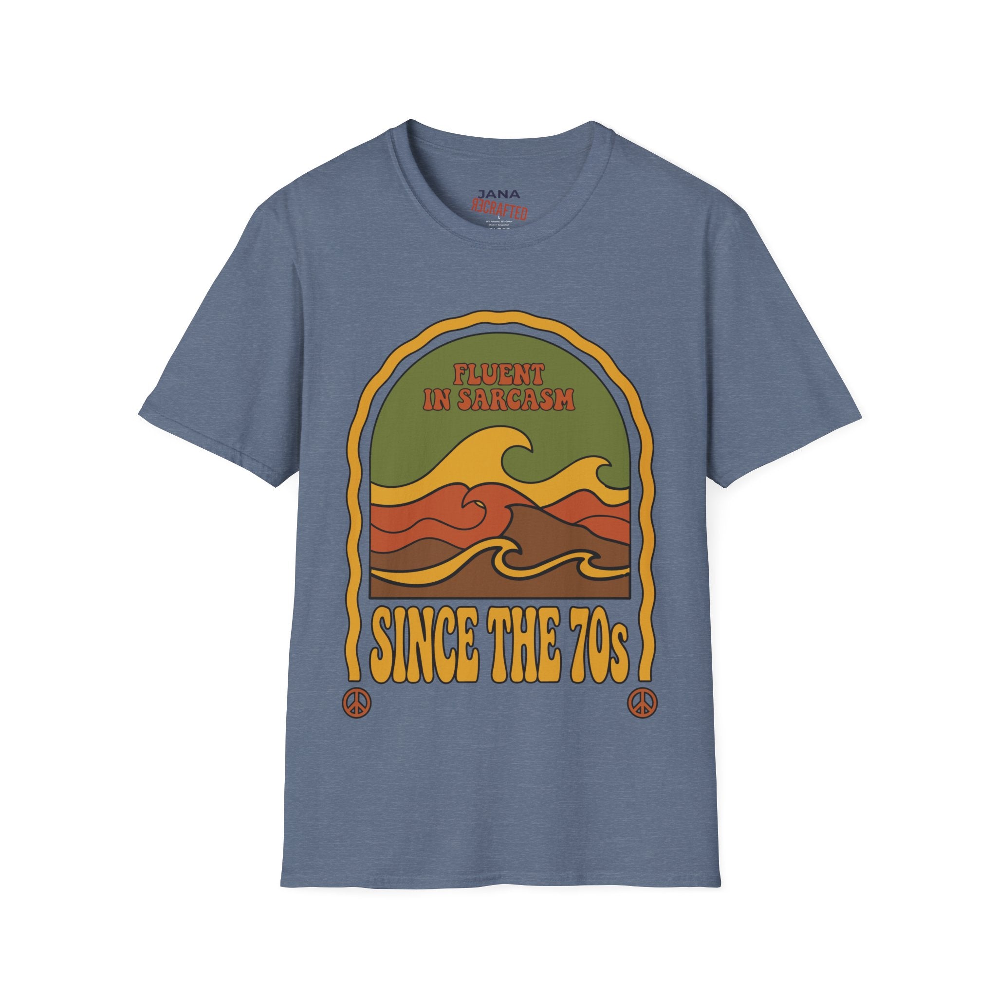 Fluent in Sarcasm Since the 70s  — Boho Vintage Graphic T-Shirt