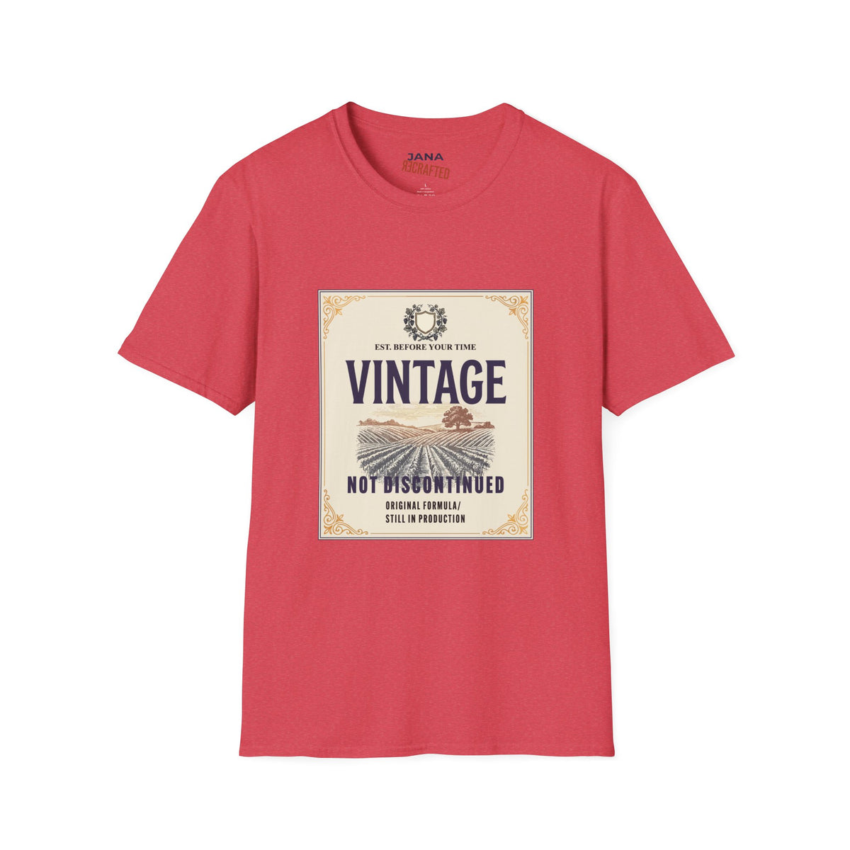 Vintage Not Discontinued — Wine Label Tee