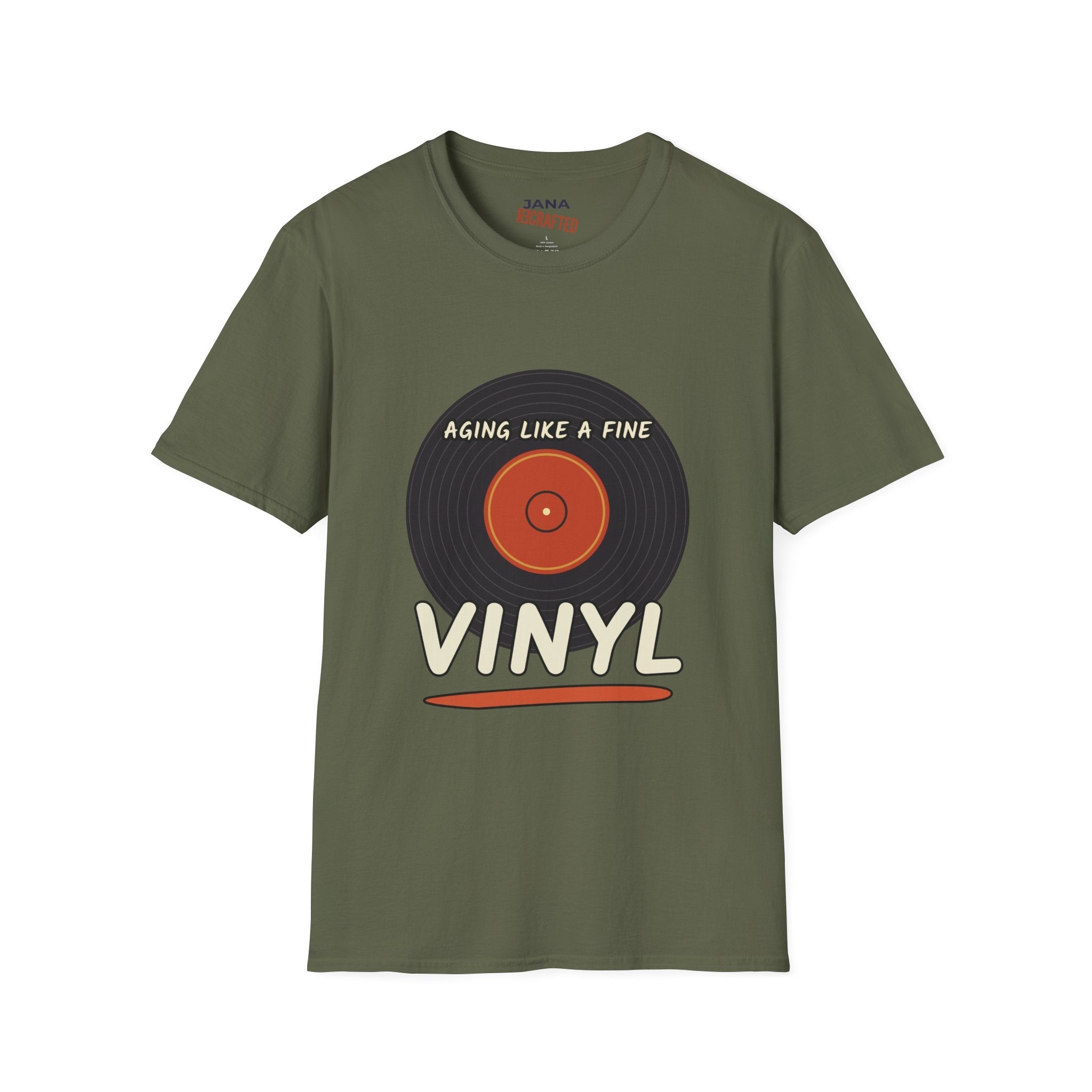 Aging Like a Fine Vinyl T-Shirt - Jana Recrafted