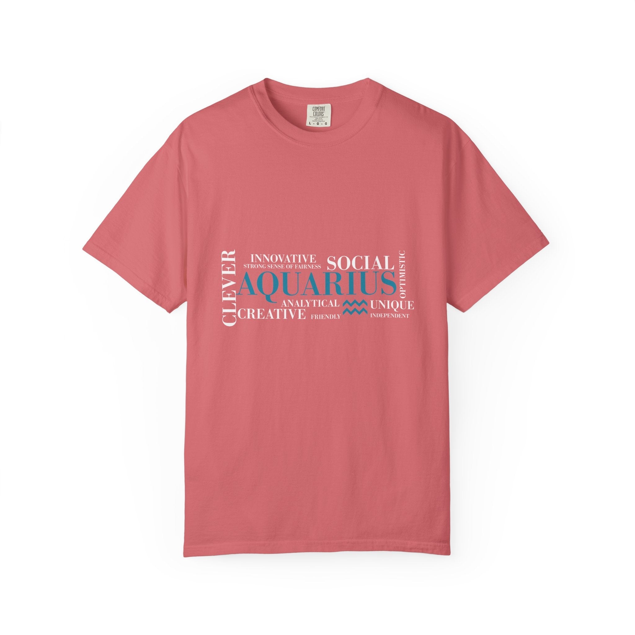Aquarius Zodiac Word Cloud T-Shirt | Astrology Horoscope Tee - Jana Recrafted