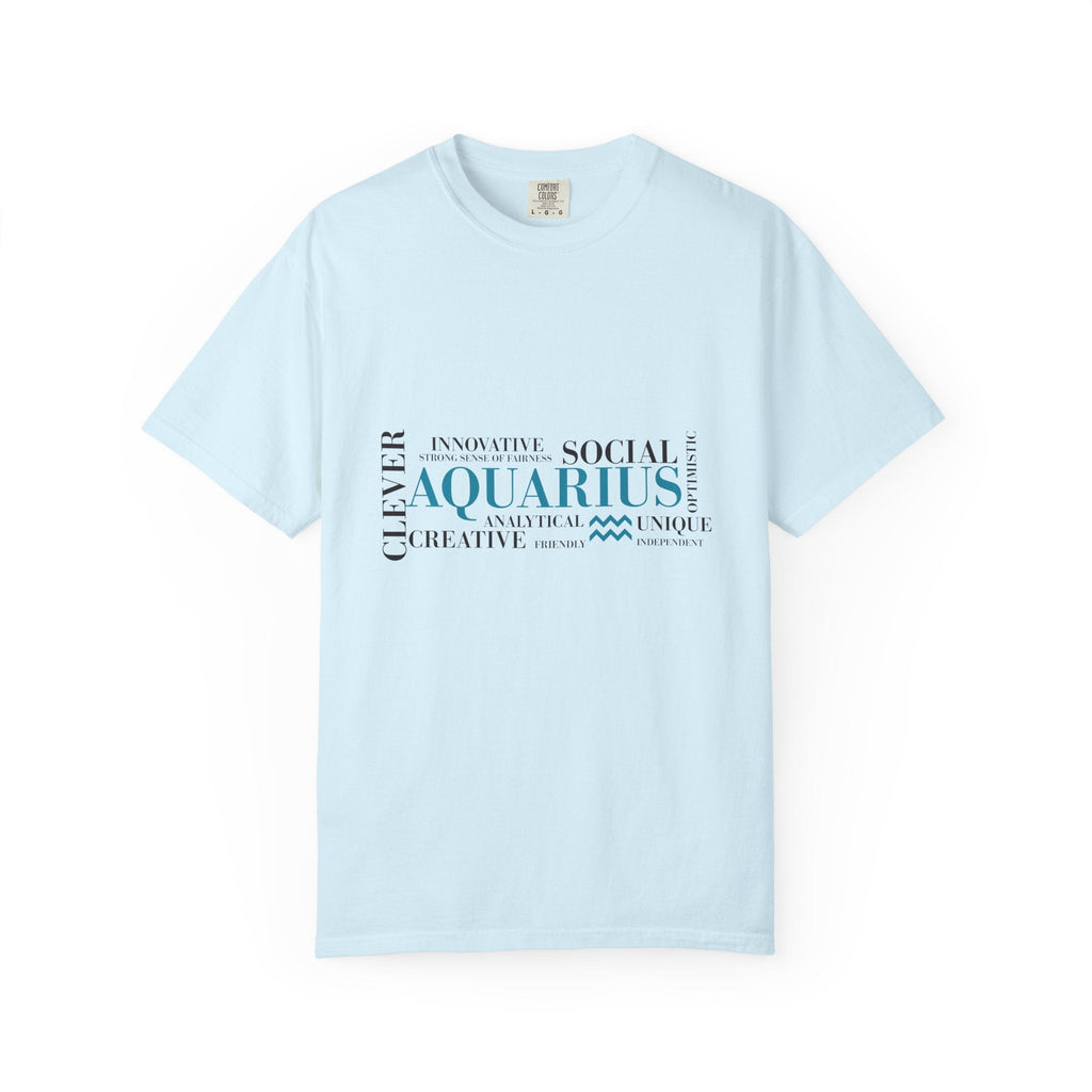 Aquarius Zodiac Word Cloud T-Shirt | Astrology Sign Tee - Jana Recrafted