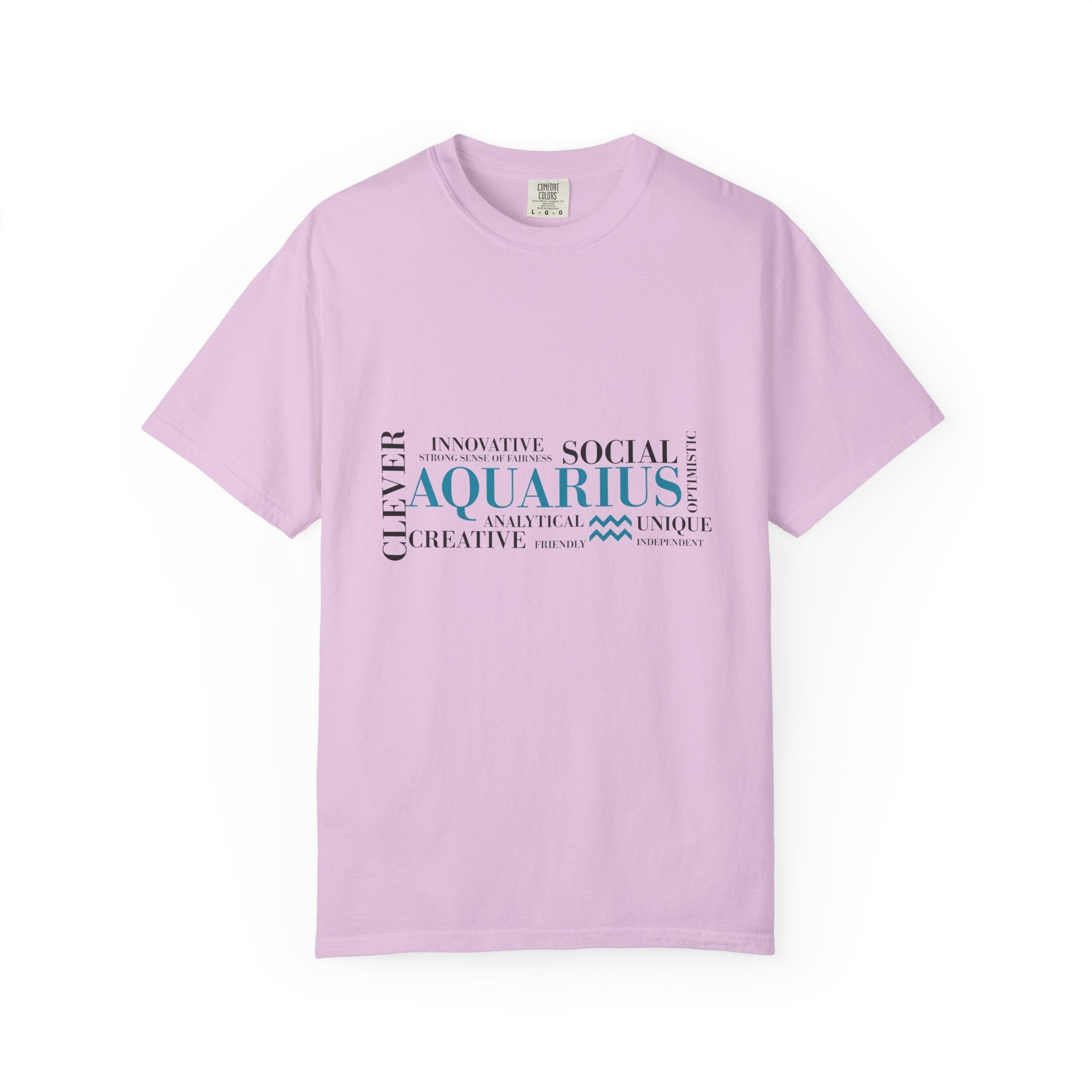 Aquarius Zodiac Word Cloud T-Shirt | Astrology Sign Tee - Jana Recrafted