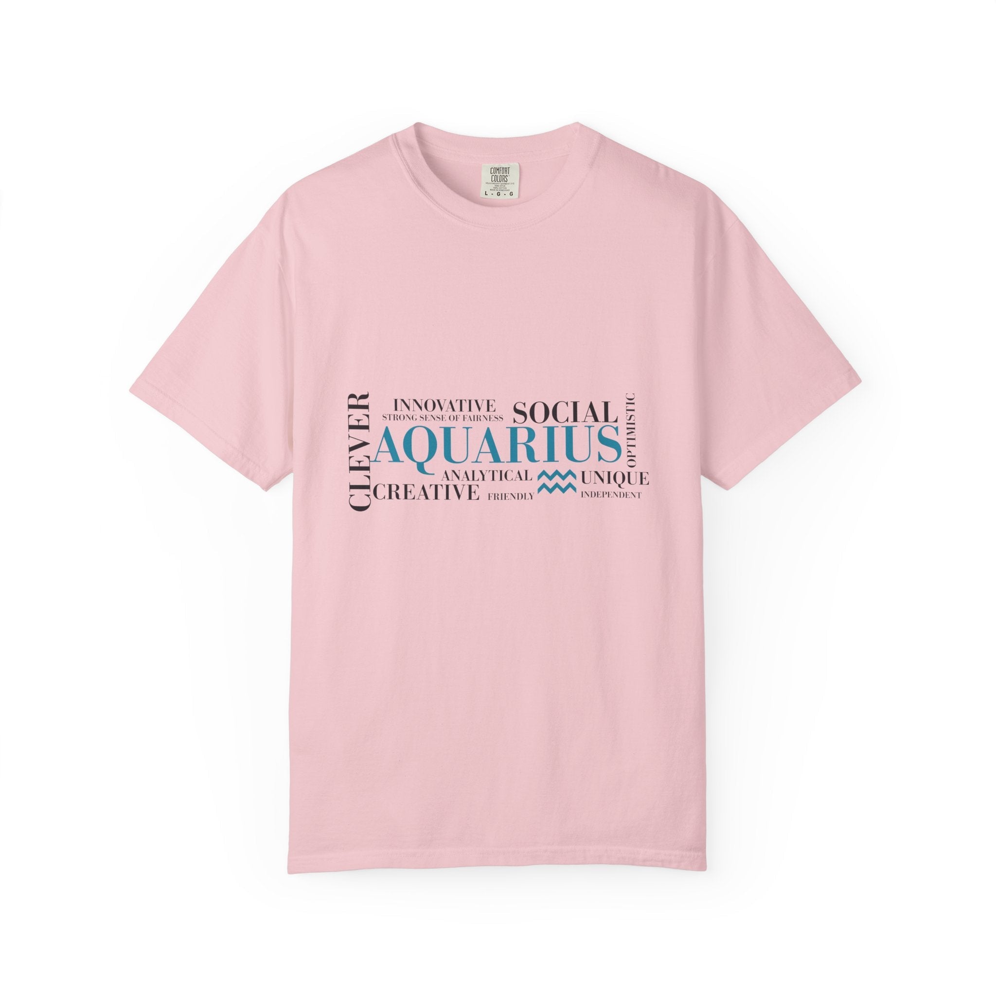 Aquarius Zodiac Word Cloud T-Shirt | Astrology Sign Tee - Jana Recrafted