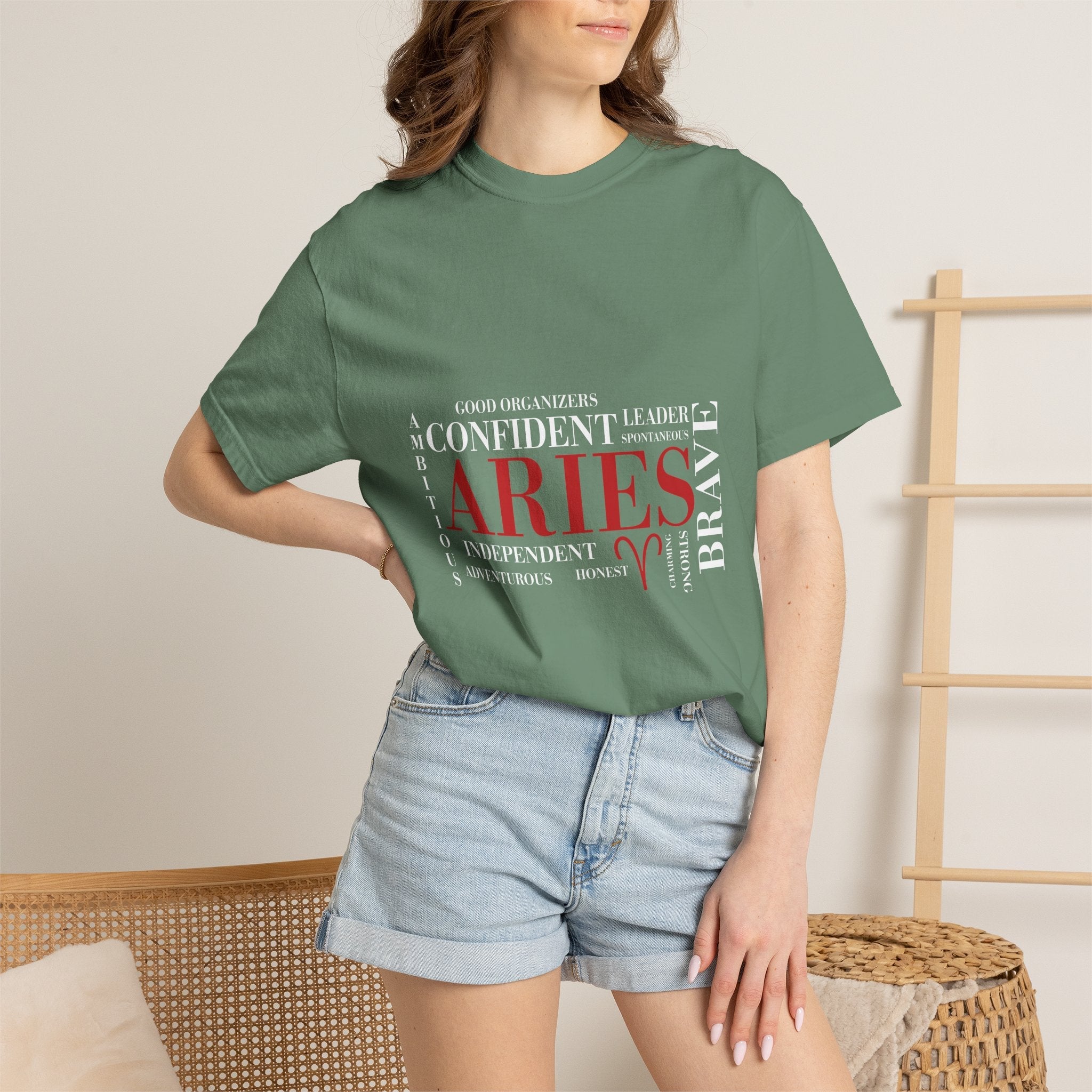 Aries Word Cloud T-Shirt | Zodiac Astrology Tee - Jana Recrafted