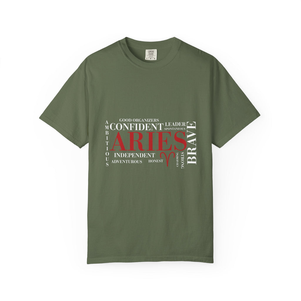 Aries Word Cloud T-Shirt | Zodiac Astrology Tee - Jana Recrafted