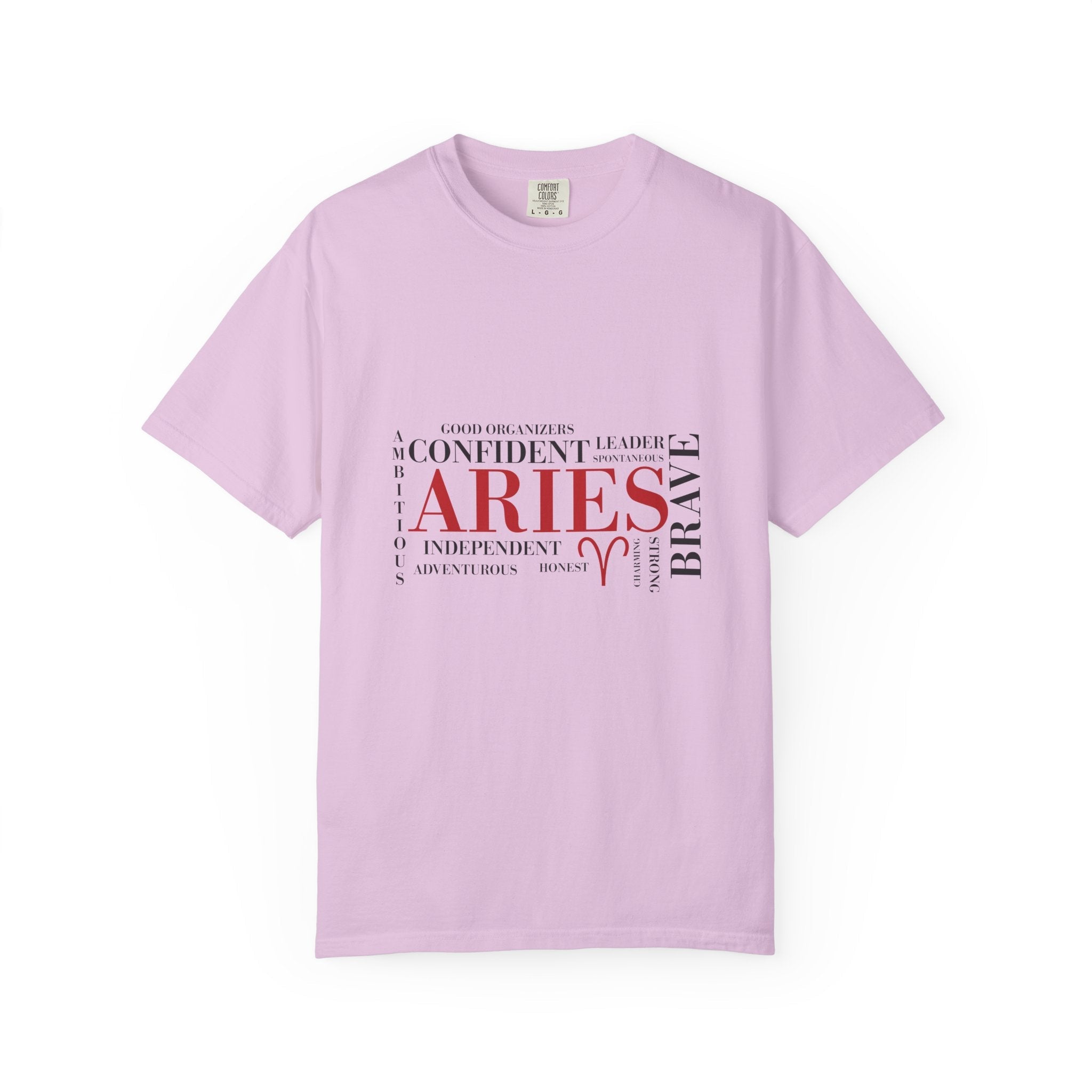 Aries Zodiac Word Cloud T-shirt | Astrology Horoscope Tee - Jana Recrafted