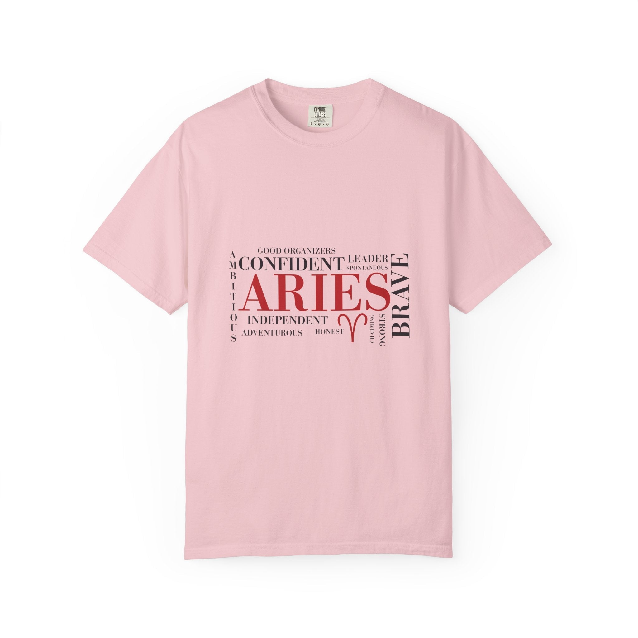 Aries Zodiac Word Cloud T-shirt | Astrology Horoscope Tee - Jana Recrafted