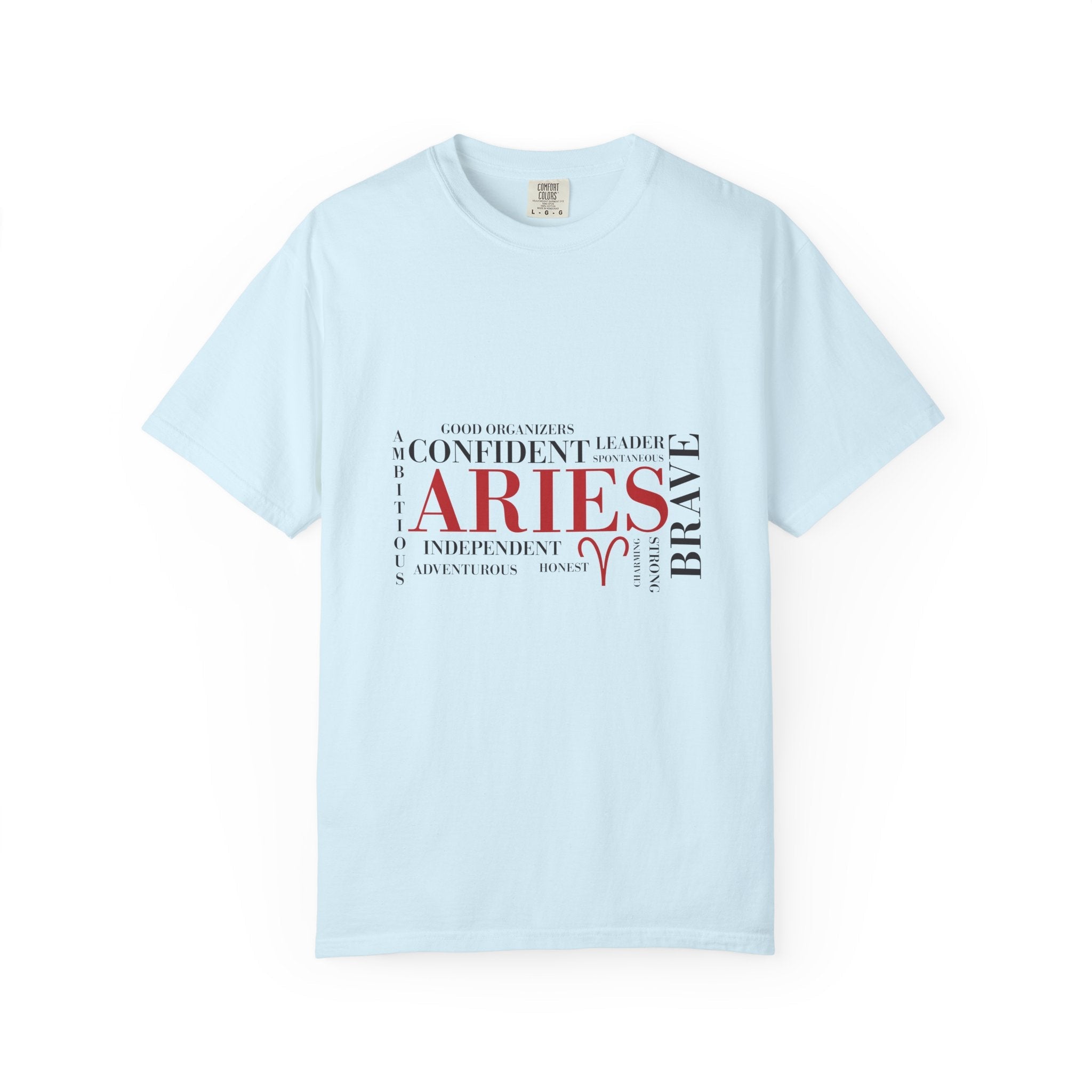 Aries Zodiac Word Cloud T-shirt | Astrology Horoscope Tee - Jana Recrafted