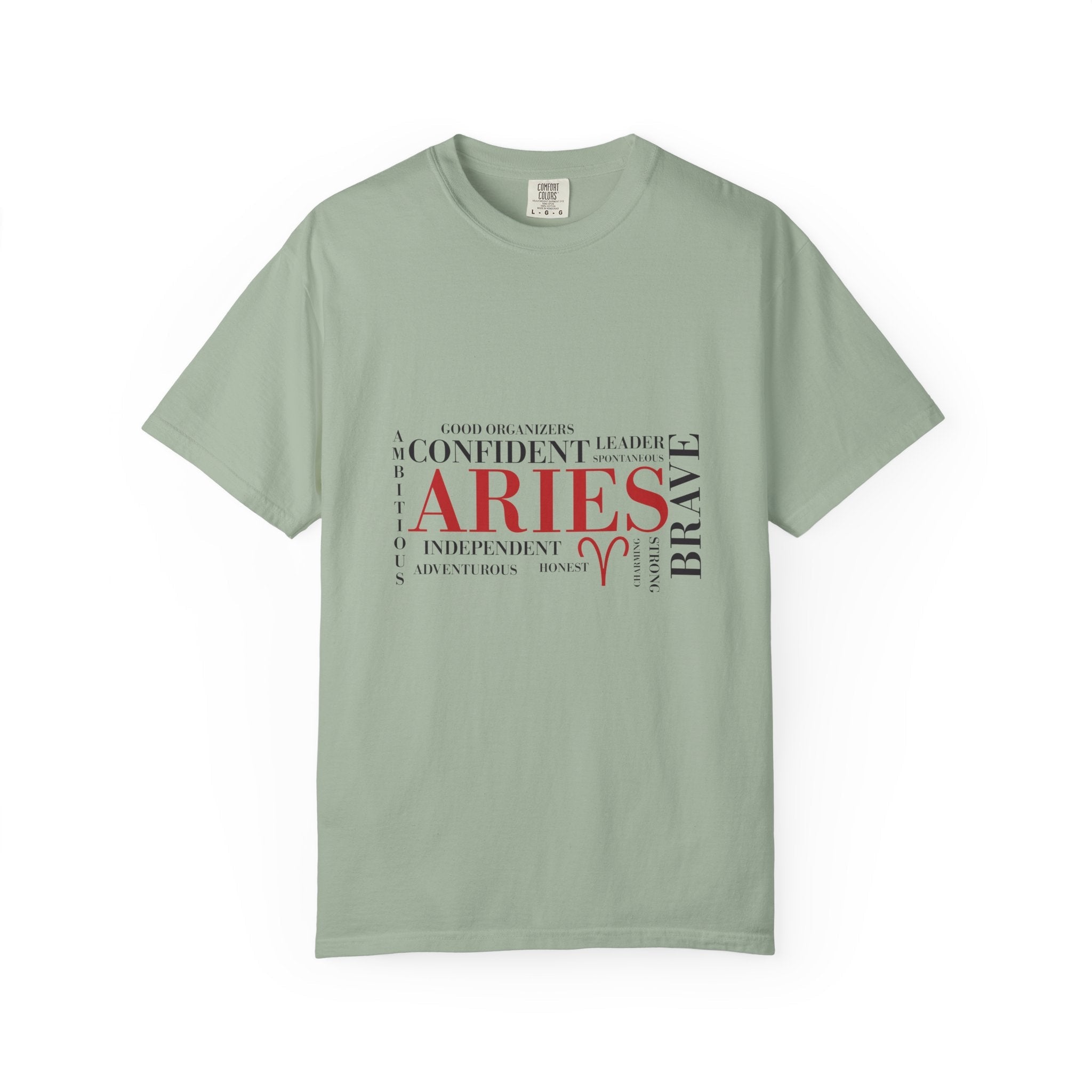 Aries Zodiac Word Cloud T-shirt | Astrology Horoscope Tee - Jana Recrafted