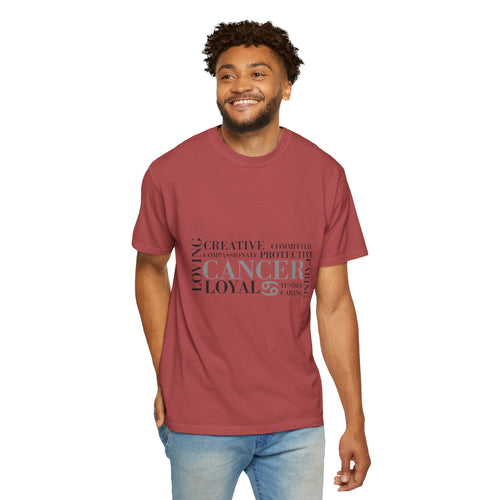 Cancer Zodiac Word Cloud T-shirt | Cancer Sign Traits Typography Tee - Jana Recrafted