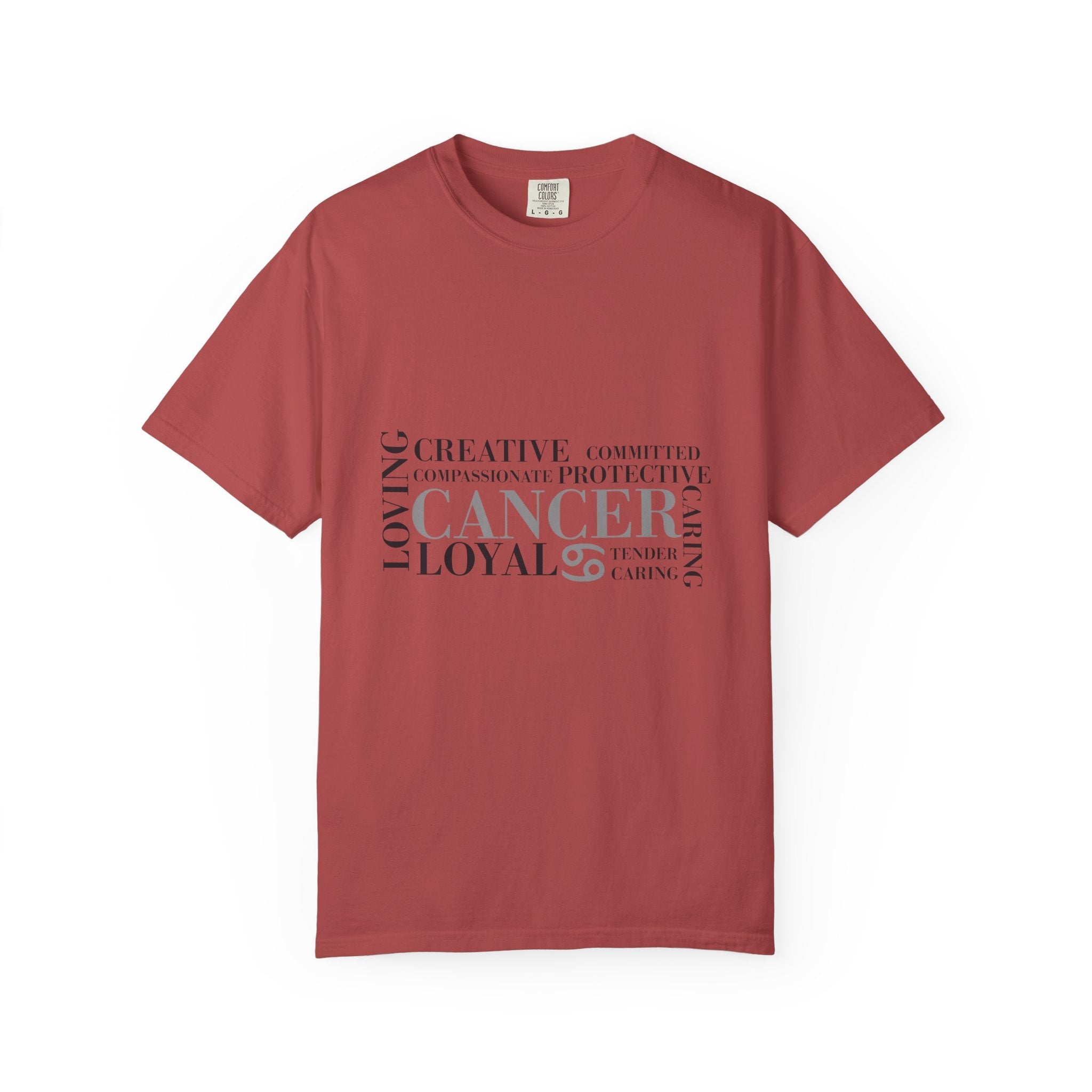 Cancer Zodiac Word Cloud T-shirt | Cancer Sign Traits Typography Tee - Jana Recrafted