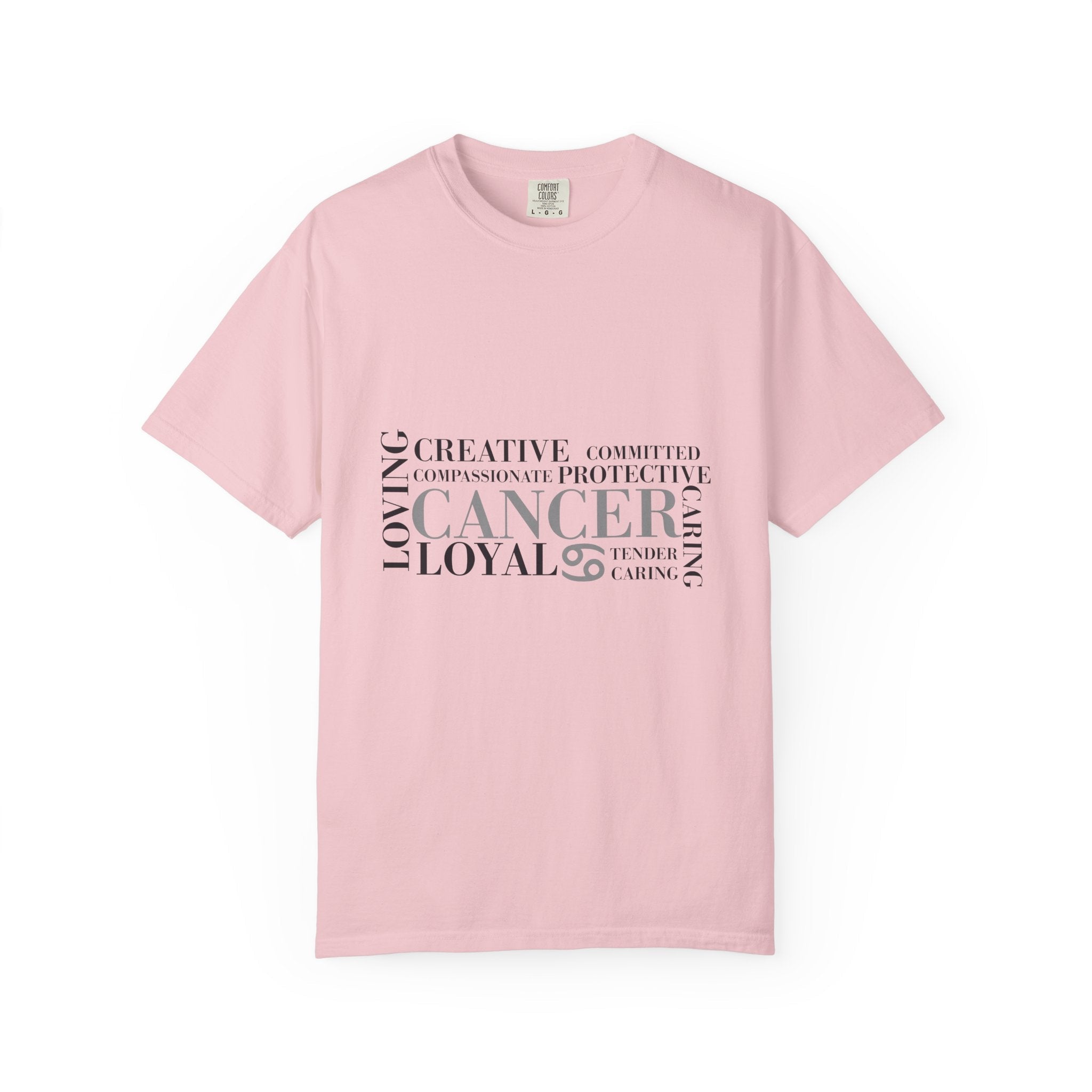 Cancer Zodiac Word Cloud T-shirt | Cancer Sign Traits Typography Tee - Jana Recrafted