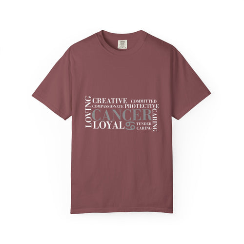 Cancer Zodiac Word Cloud T-shirt | Cancer Sign Typography Tee - Jana Recrafted
