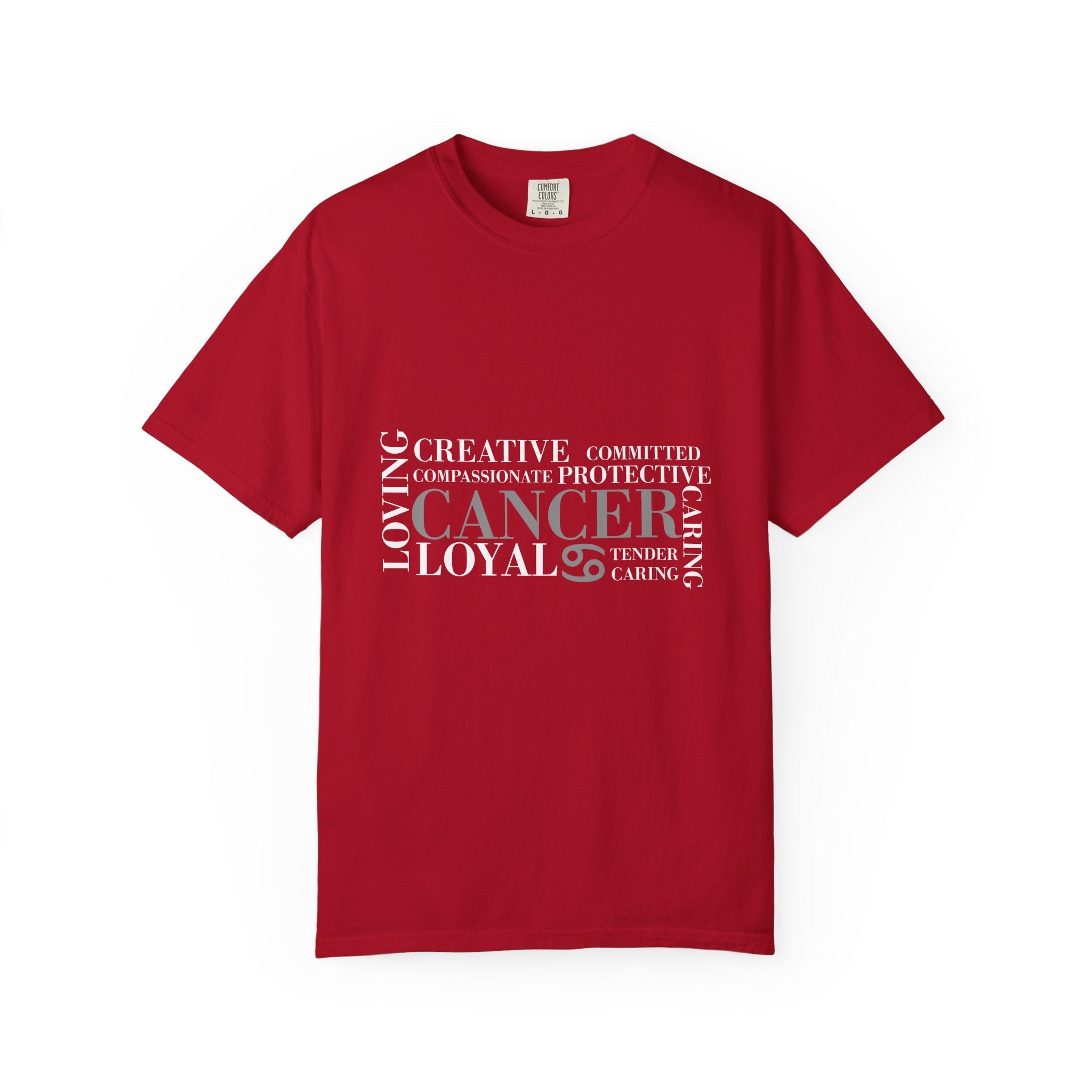 Cancer Zodiac Word Cloud T-shirt | Cancer Sign Typography Tee - Jana Recrafted