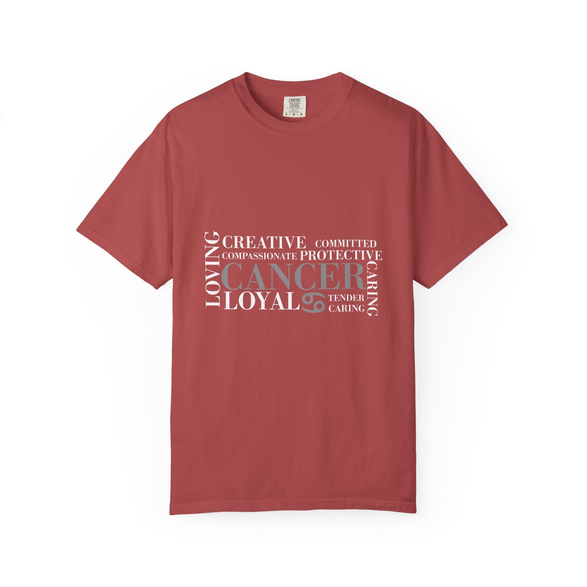 Cancer Zodiac Word Cloud T-shirt | Cancer Sign Typography Tee - Jana Recrafted
