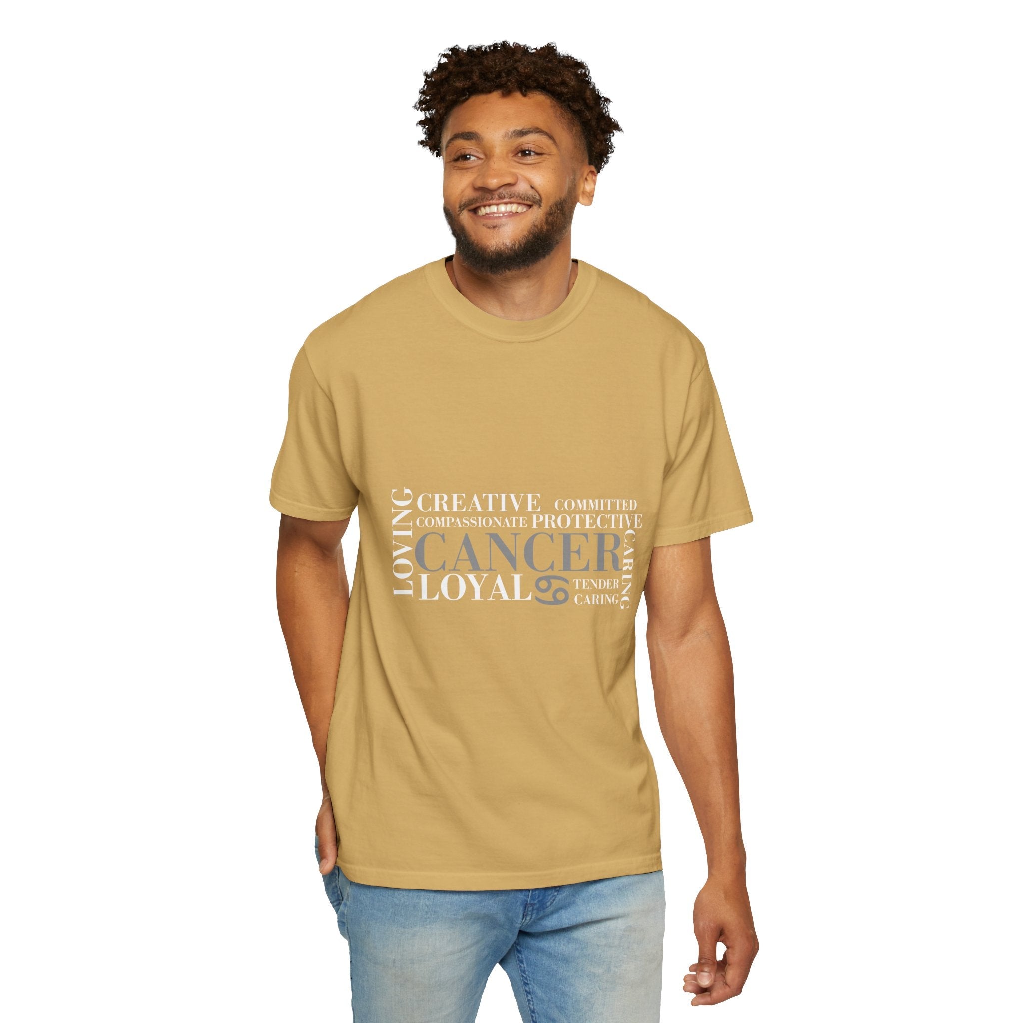 Cancer Zodiac Word Cloud T-shirt | Cancer Sign Typography Tee - Jana Recrafted