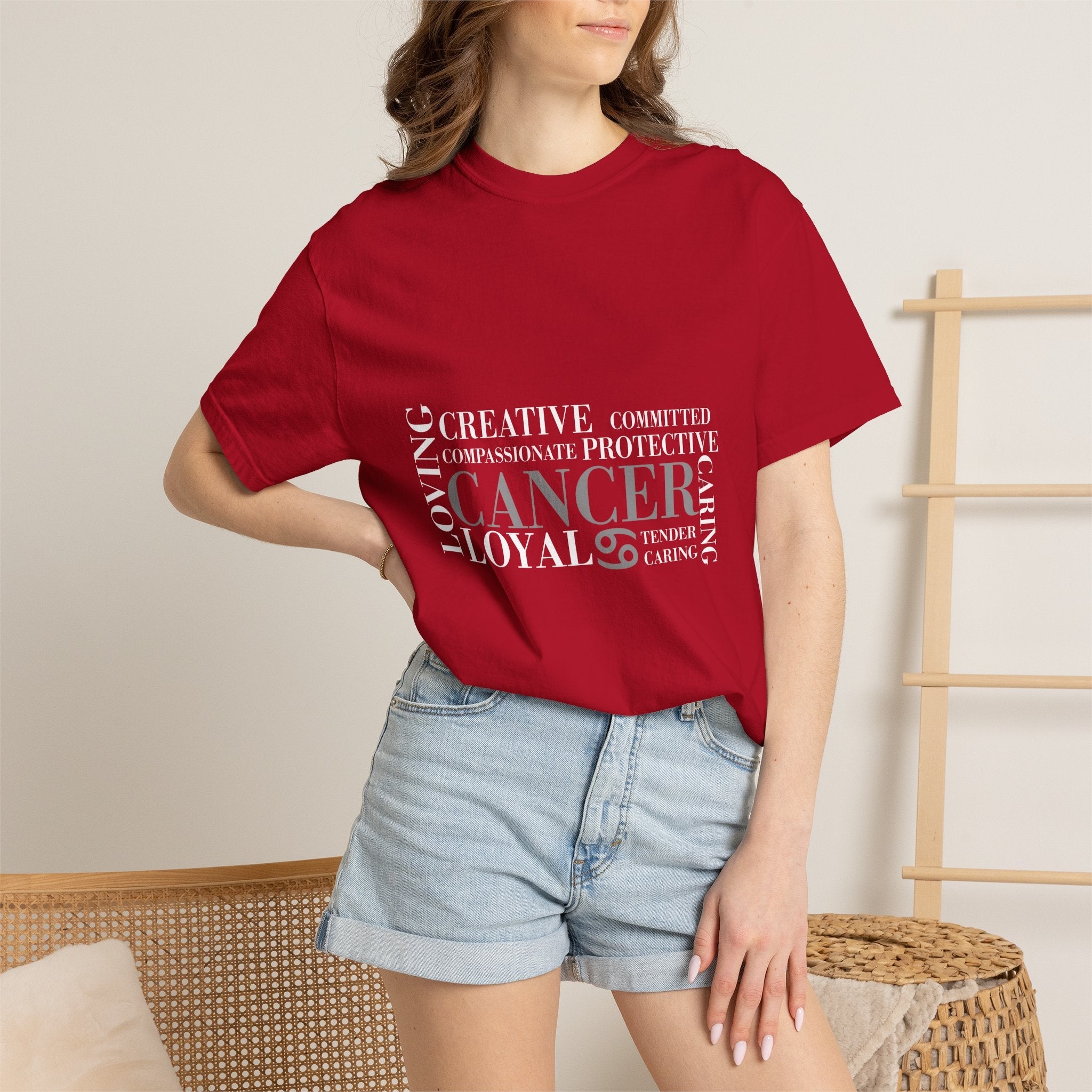 Cancer Zodiac Word Cloud T-shirt | Cancer Sign Typography Tee - Jana Recrafted