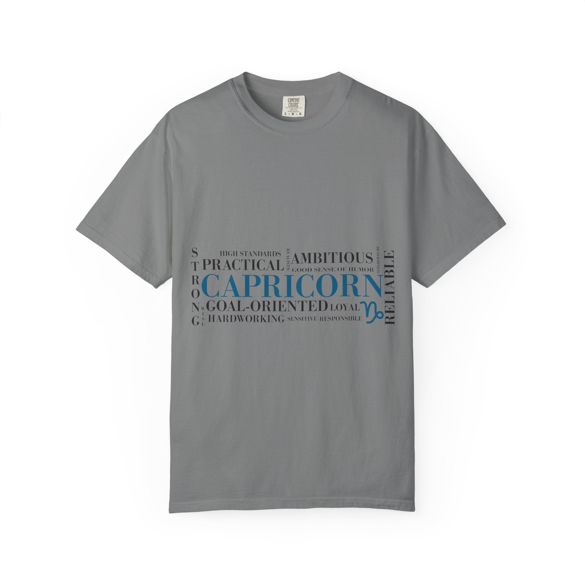 Capricorn Word Cloud T-Shirt — Zodiac Sign Traits Tee - Jana Recrafted