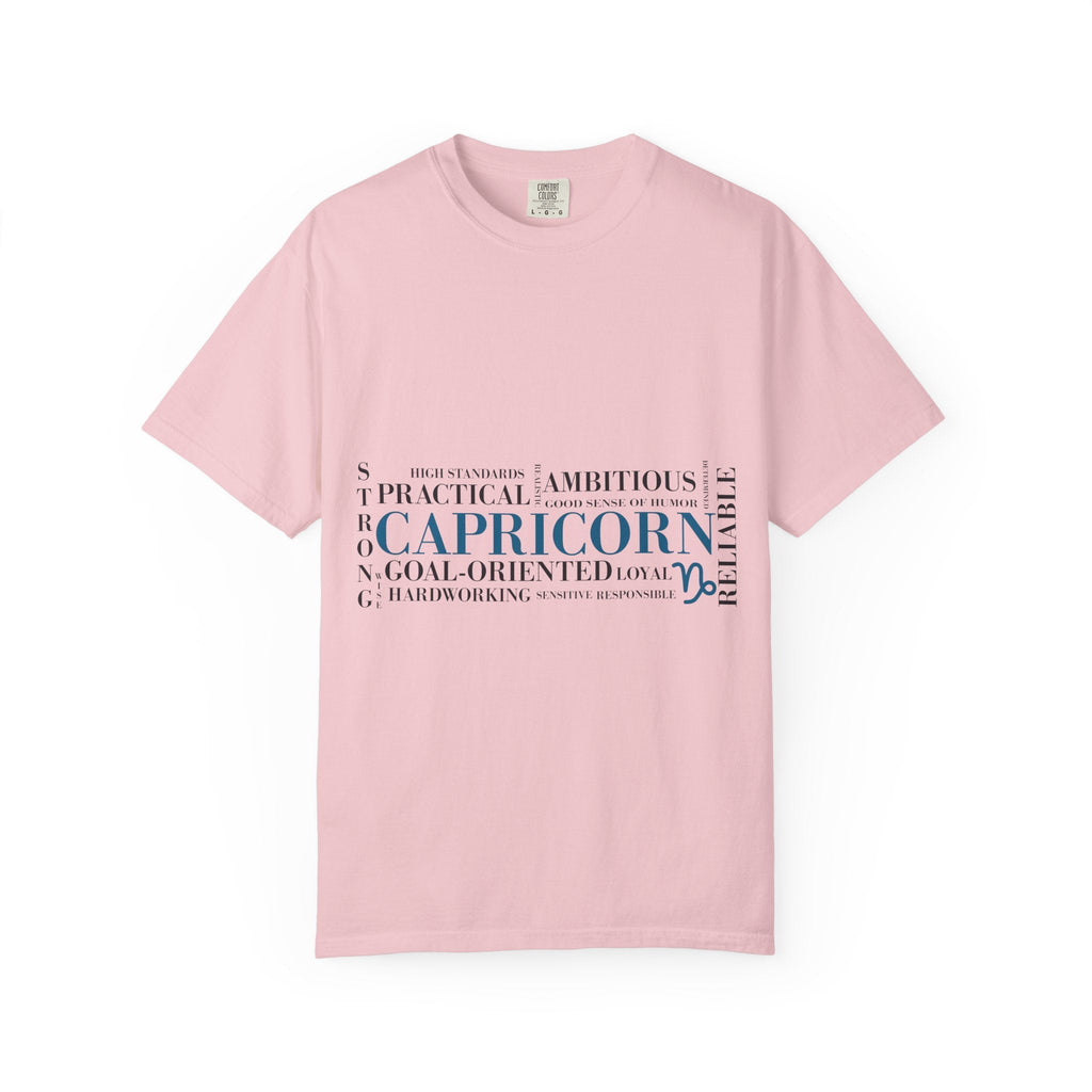 Capricorn Word Cloud T-Shirt — Zodiac Sign Traits Tee - Jana Recrafted