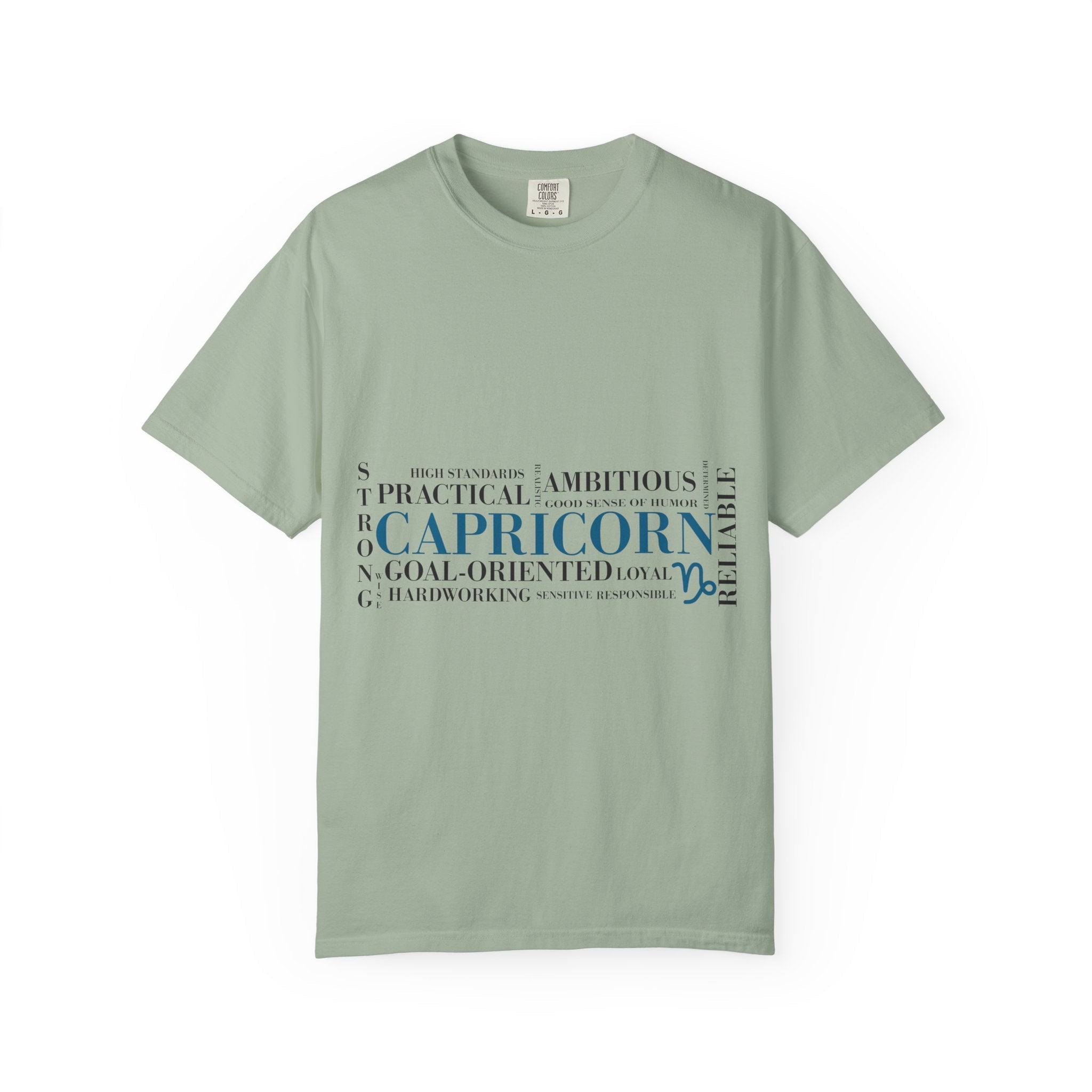 Capricorn Word Cloud T-Shirt — Zodiac Sign Traits Tee - Jana Recrafted