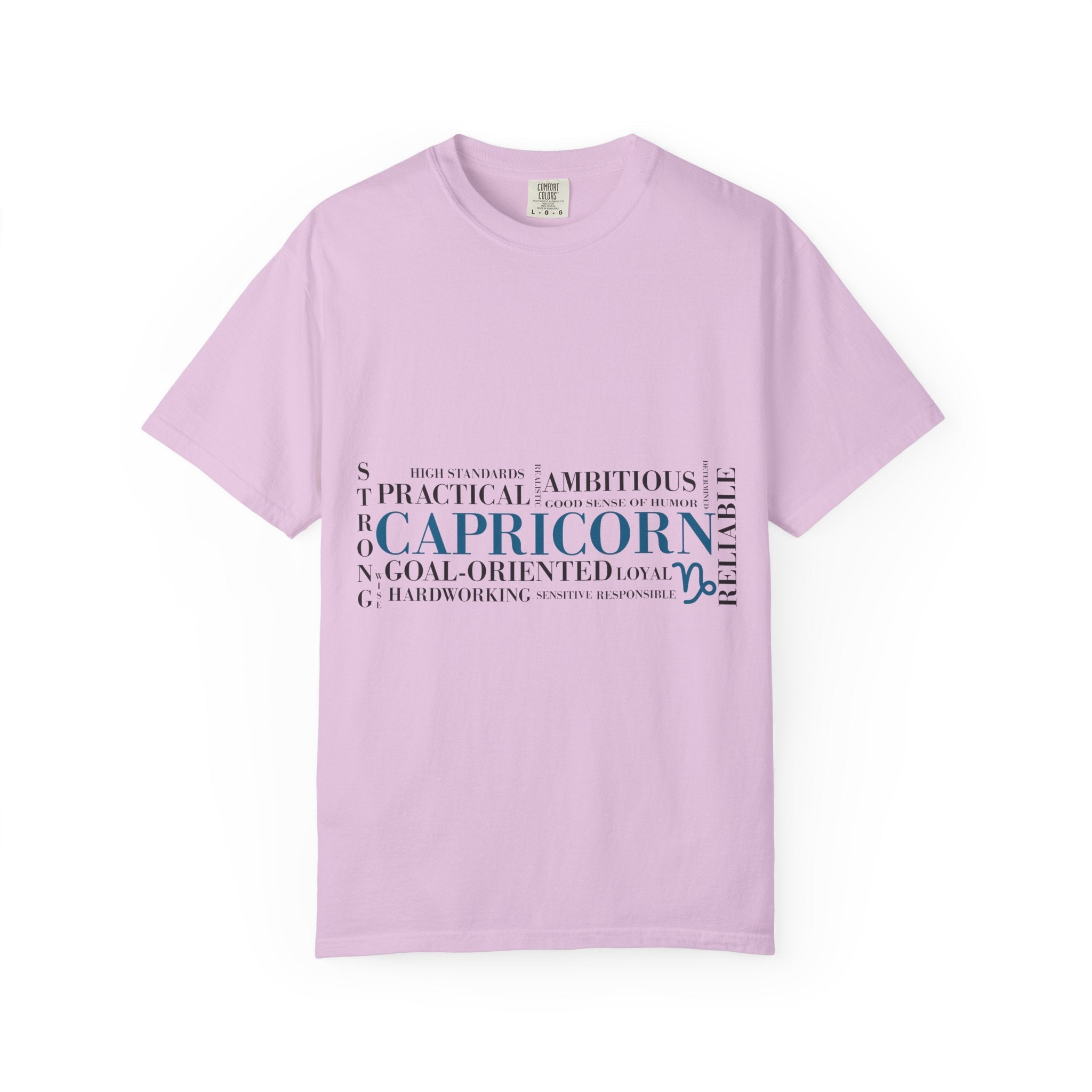 Capricorn Word Cloud T-Shirt — Zodiac Sign Traits Tee - Jana Recrafted