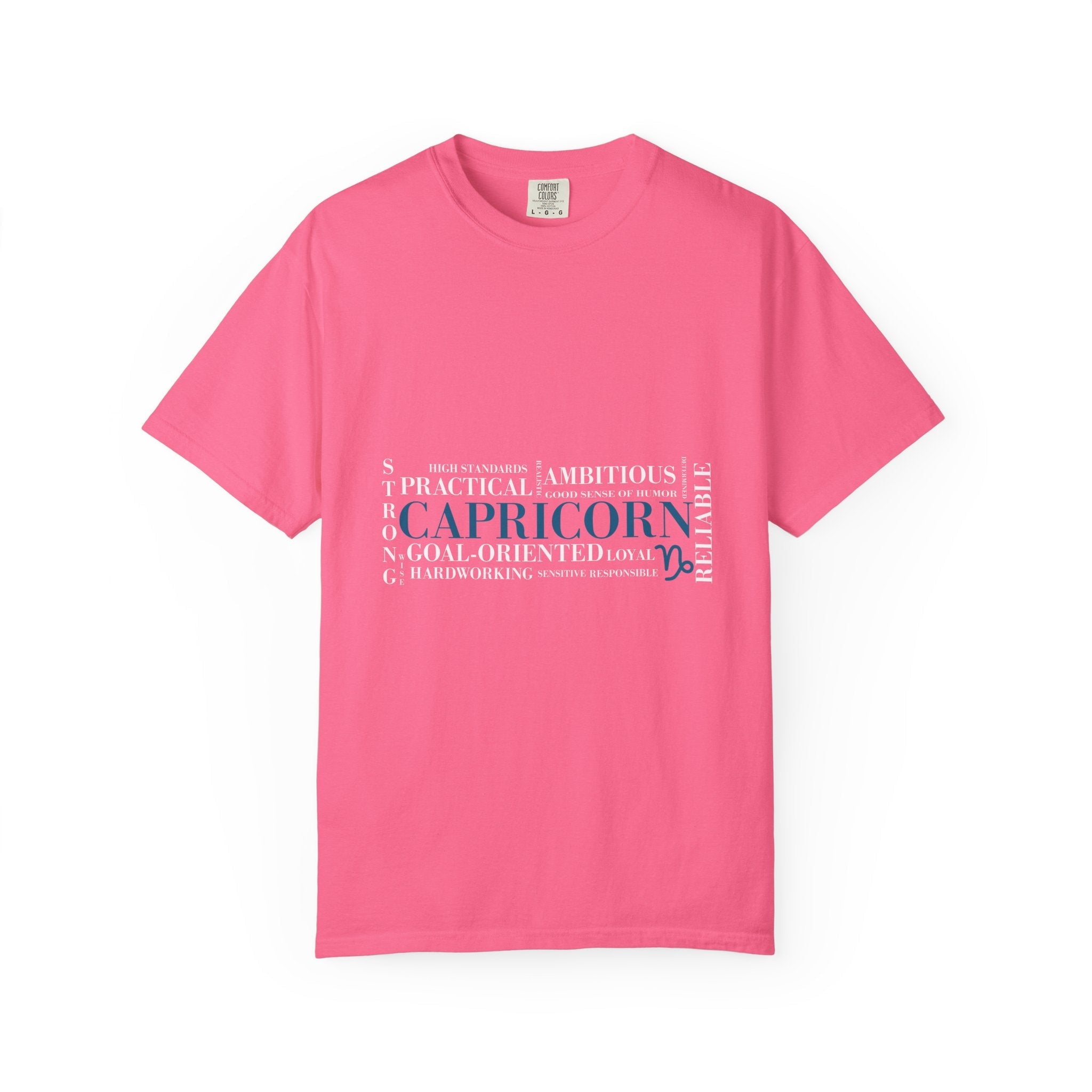 Capricorn Word Cloud T-Shirt | Zodiac Traits Graphic Tee - Jana Recrafted