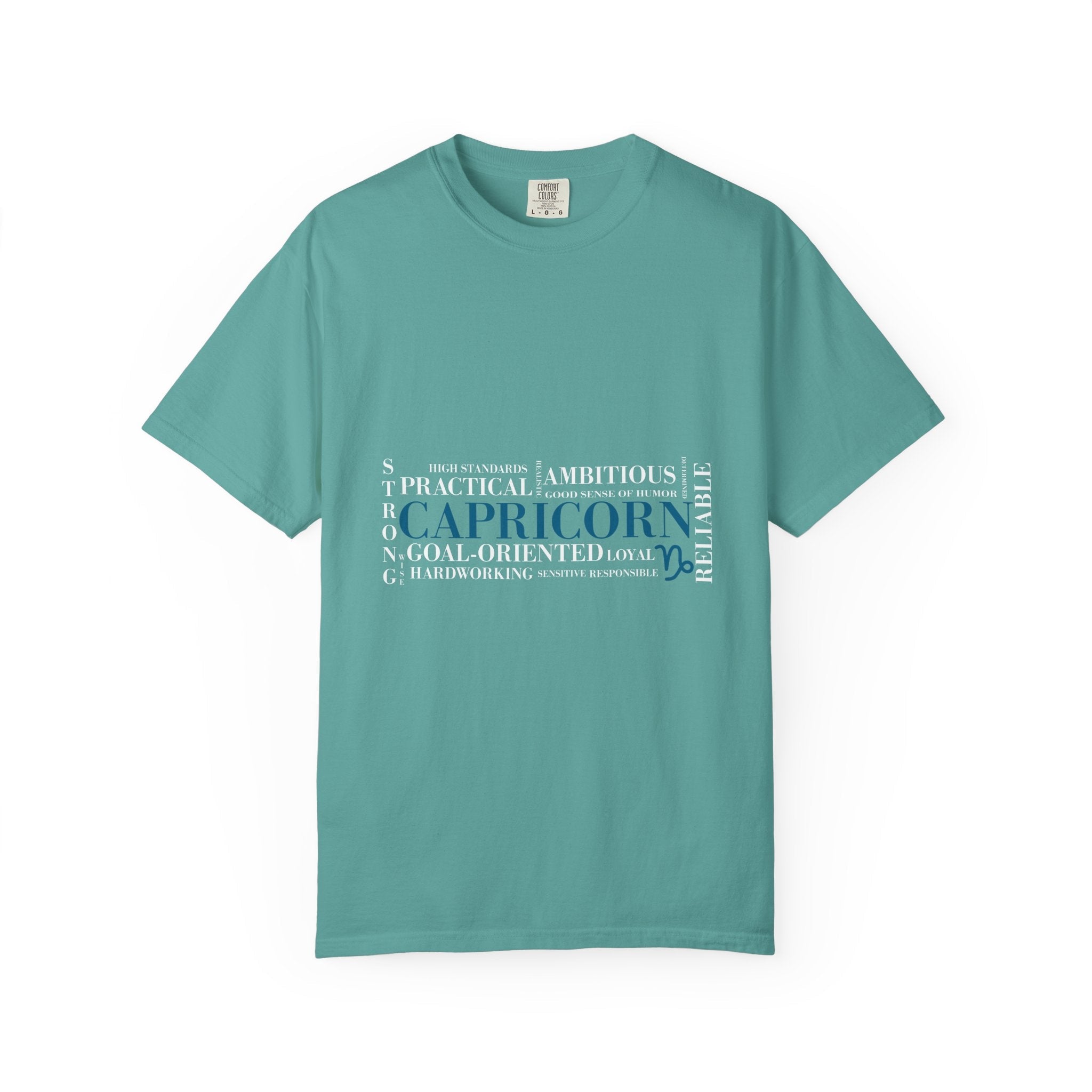 Capricorn Word Cloud T-Shirt | Zodiac Traits Graphic Tee - Jana Recrafted
