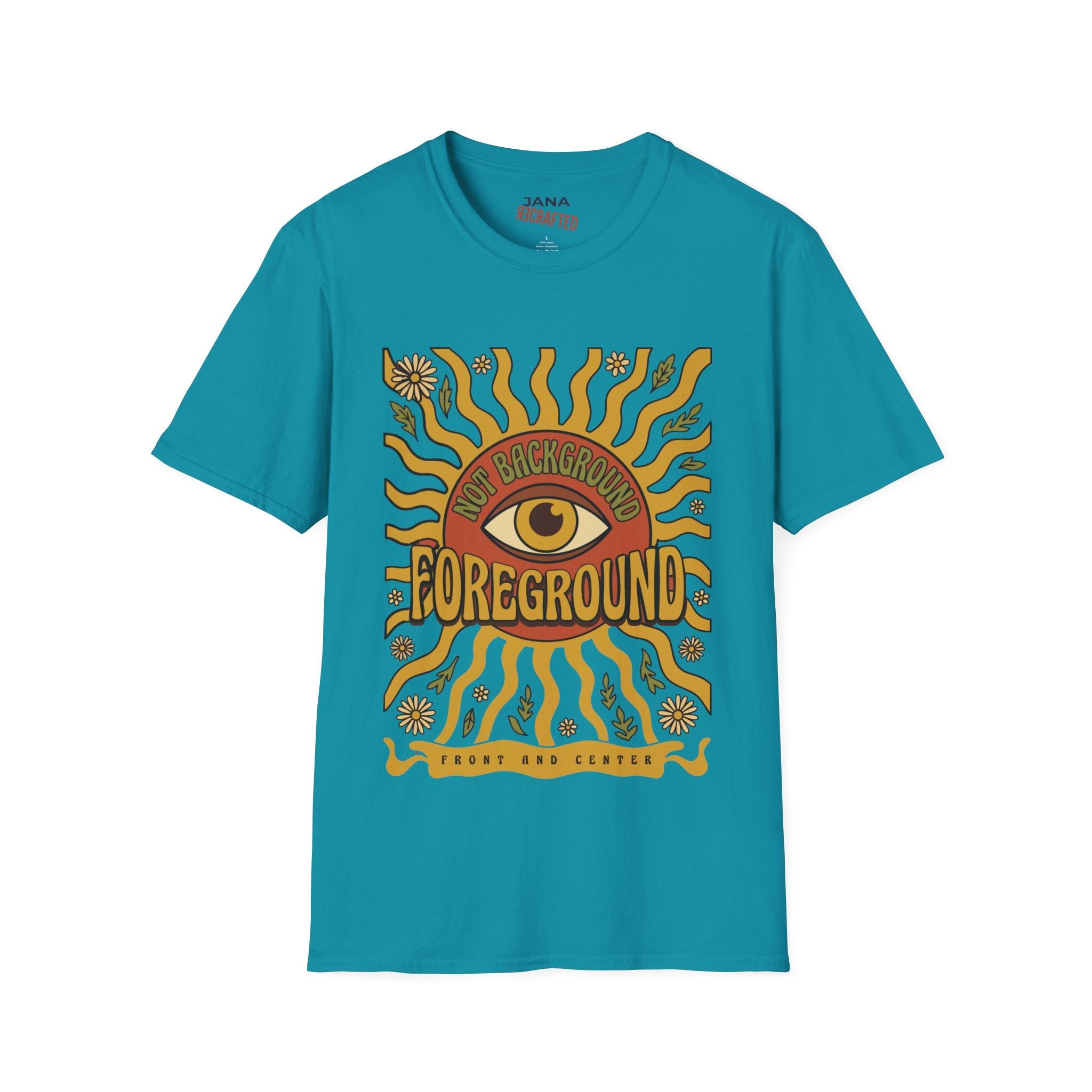 Eye of the Underground T‑Shirt — Retro Sun Psychedelic Graphic Tee - Jana Recrafted