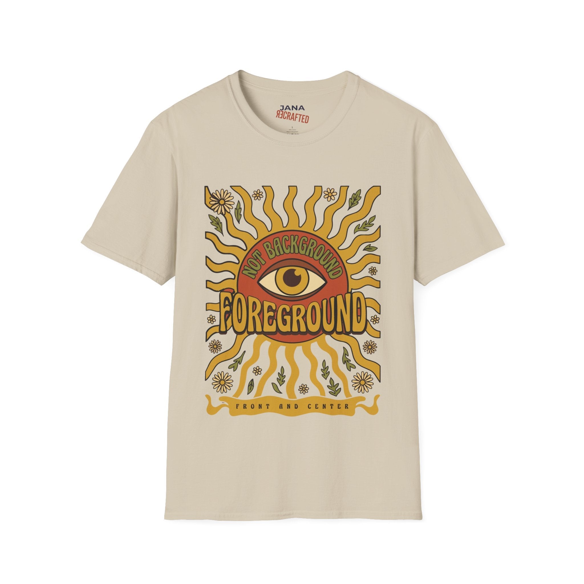 Eye of the Underground T‑Shirt — Retro Sun Psychedelic Graphic Tee - Jana Recrafted