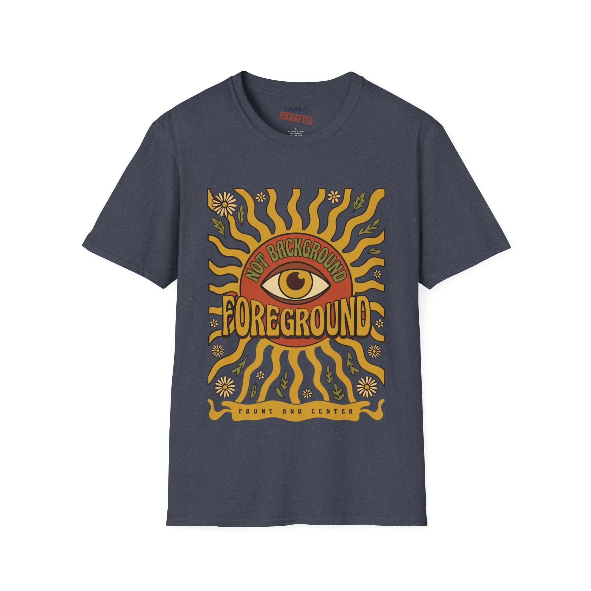 Eye of the Underground T‑Shirt — Retro Sun Psychedelic Graphic Tee - Jana Recrafted