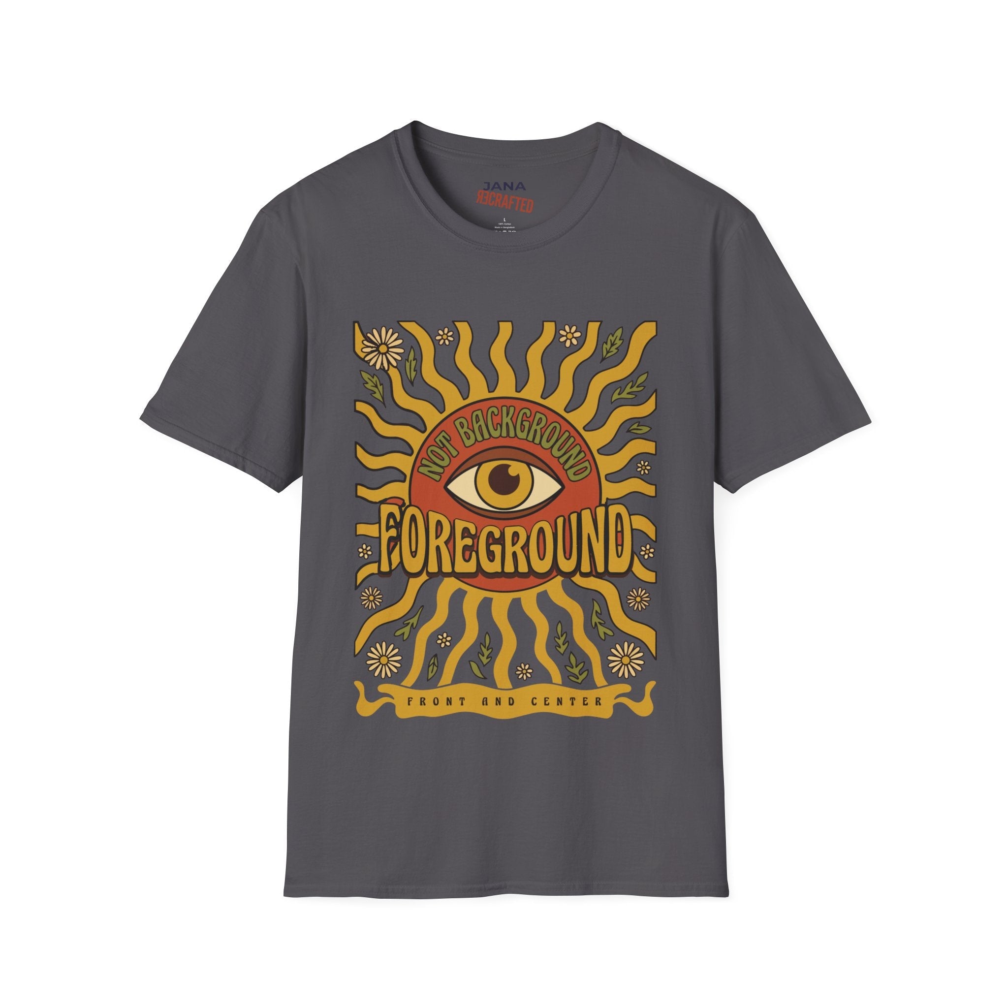 Eye of the Underground T‑Shirt — Retro Sun Psychedelic Graphic Tee - Jana Recrafted