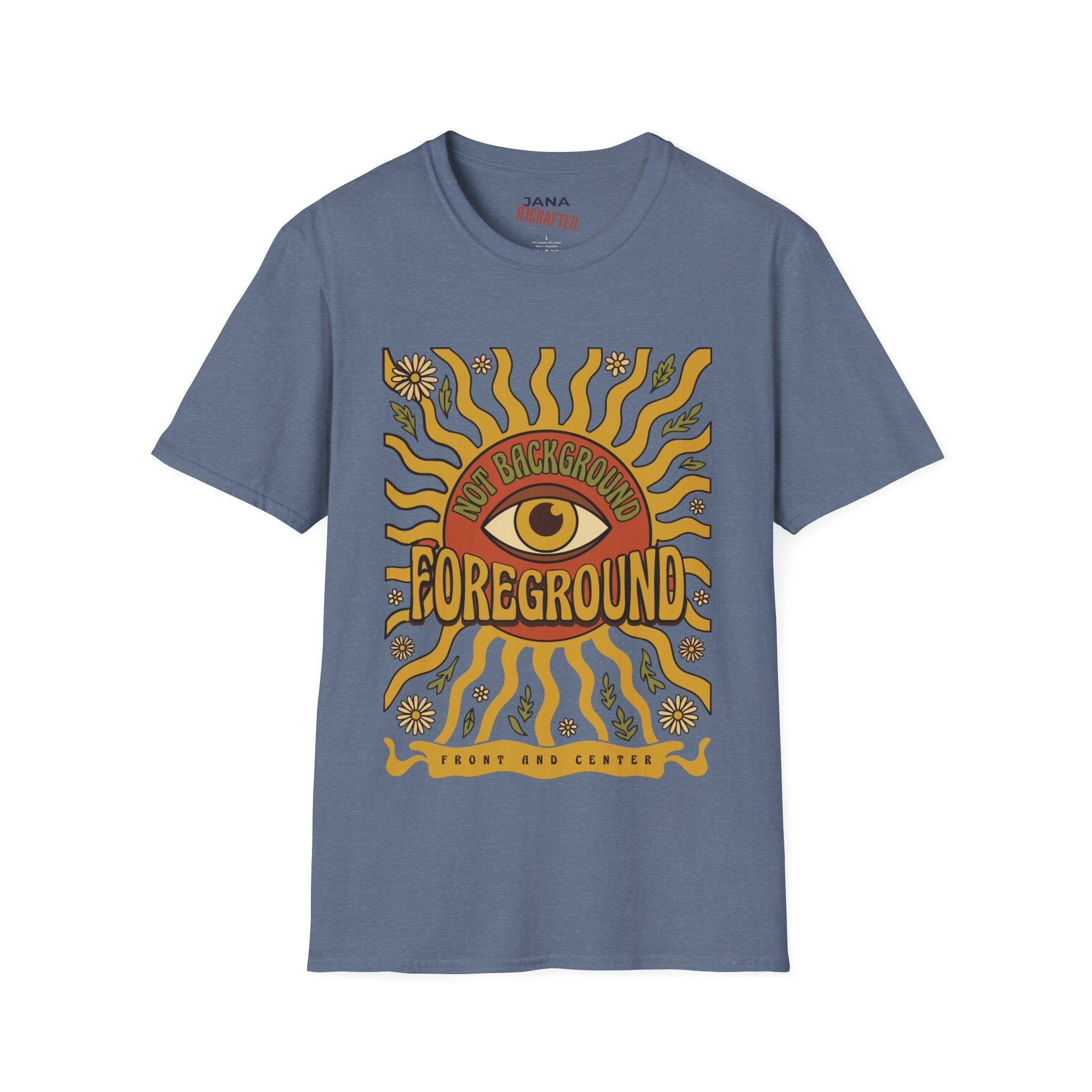 Eye of the Underground T‑Shirt — Retro Sun Psychedelic Graphic Tee - Jana Recrafted