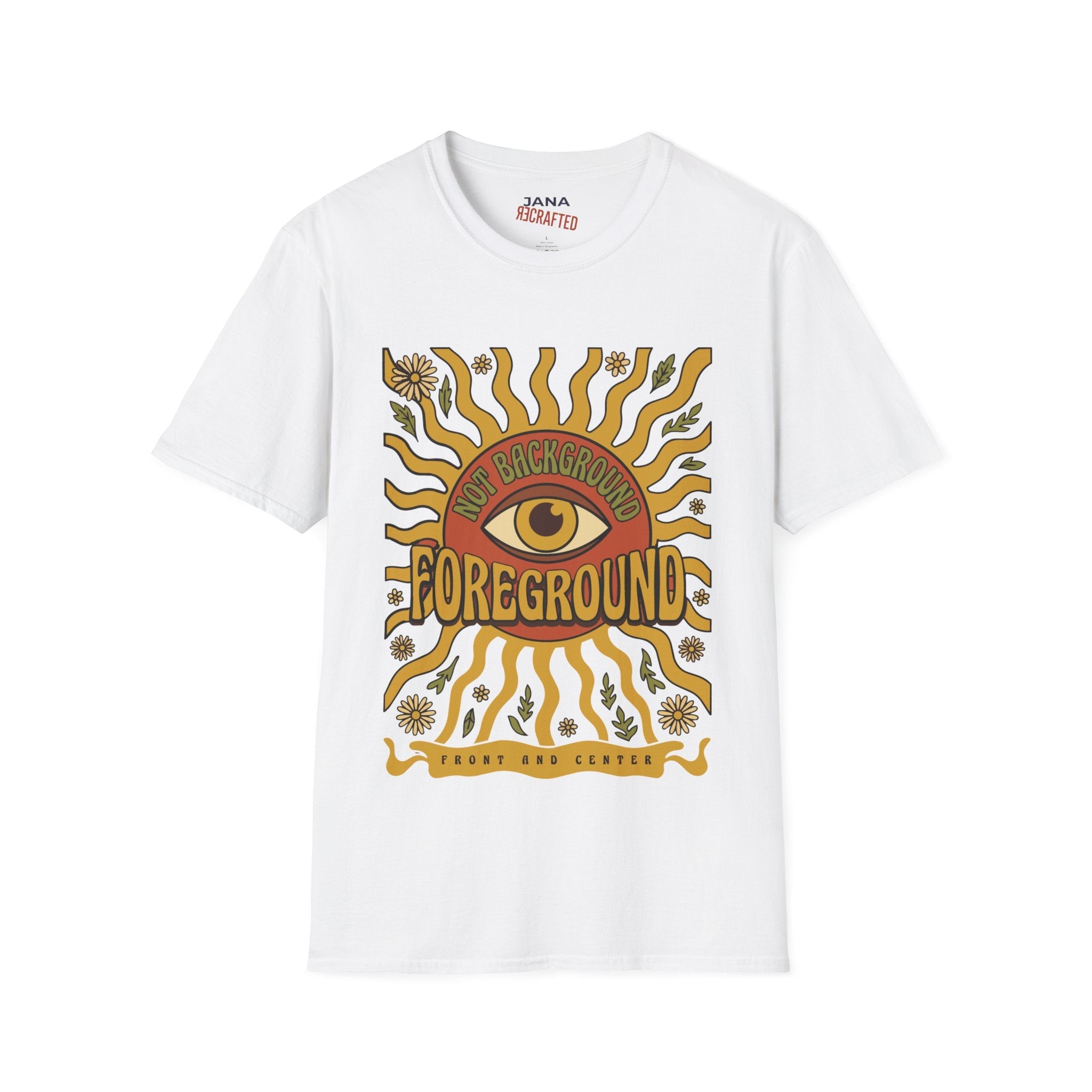 Eye of the Underground T‑Shirt — Retro Sun Psychedelic Graphic Tee - Jana Recrafted