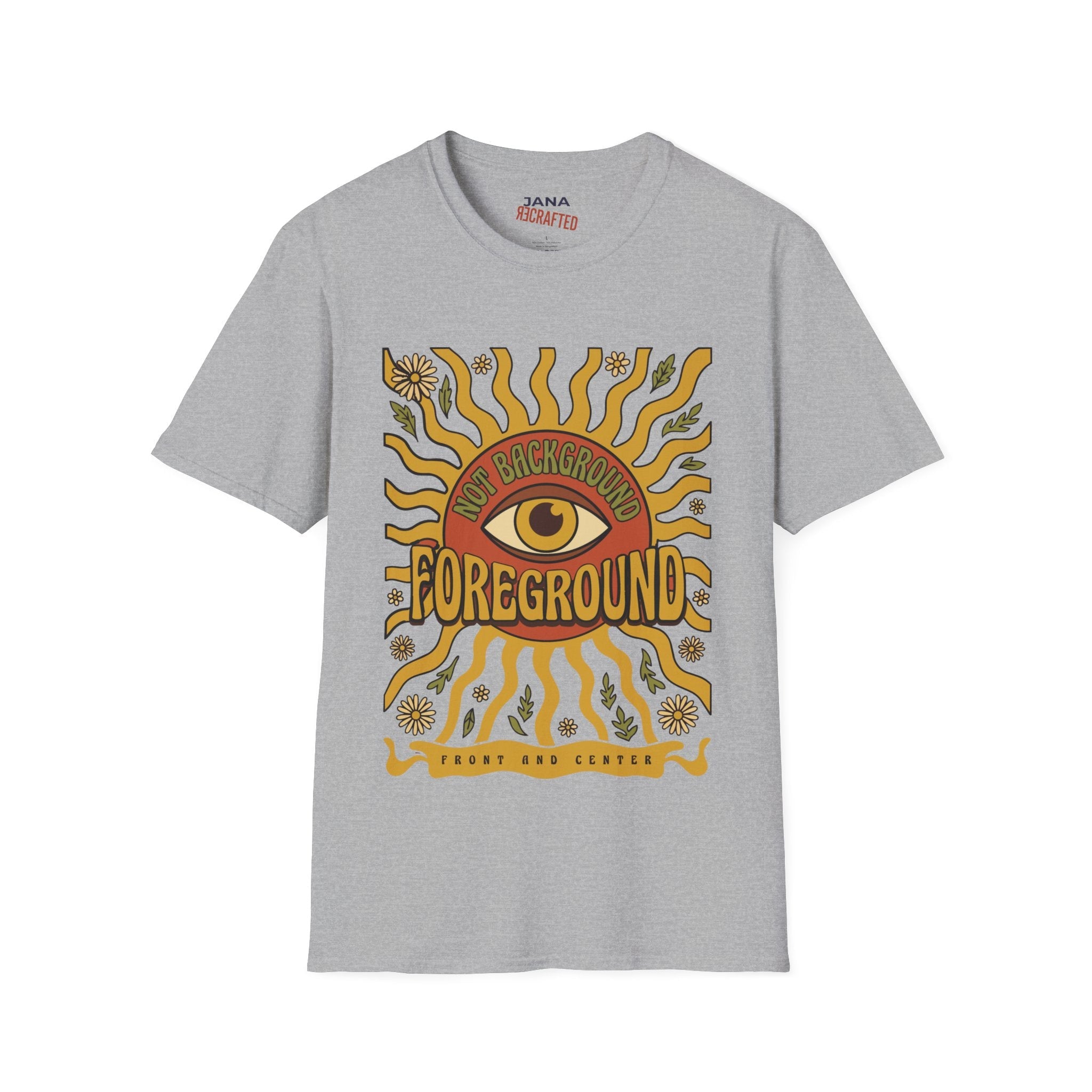 Eye of the Underground T‑Shirt — Retro Sun Psychedelic Graphic Tee - Jana Recrafted