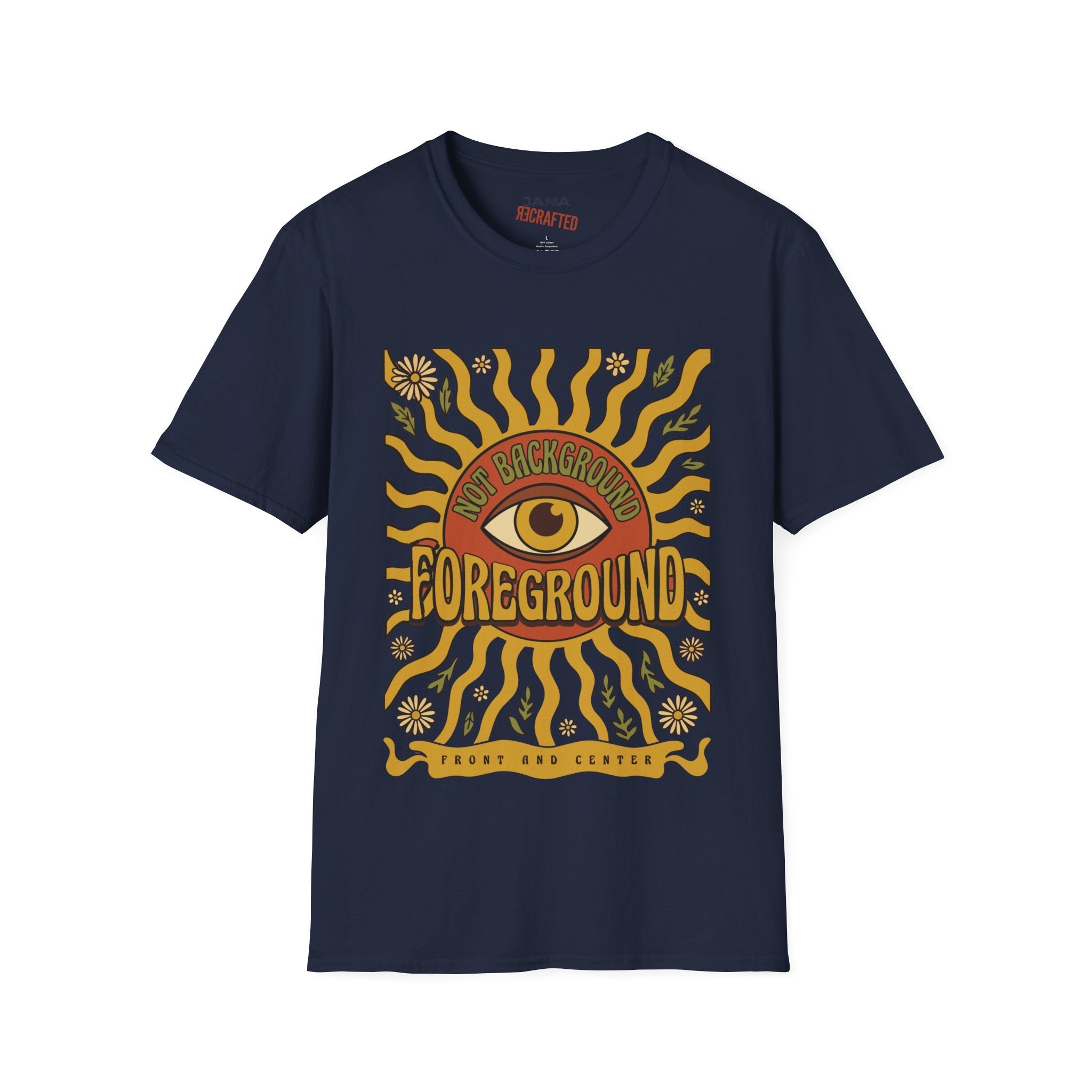 Eye of the Underground T‑Shirt — Retro Sun Psychedelic Graphic Tee - Jana Recrafted