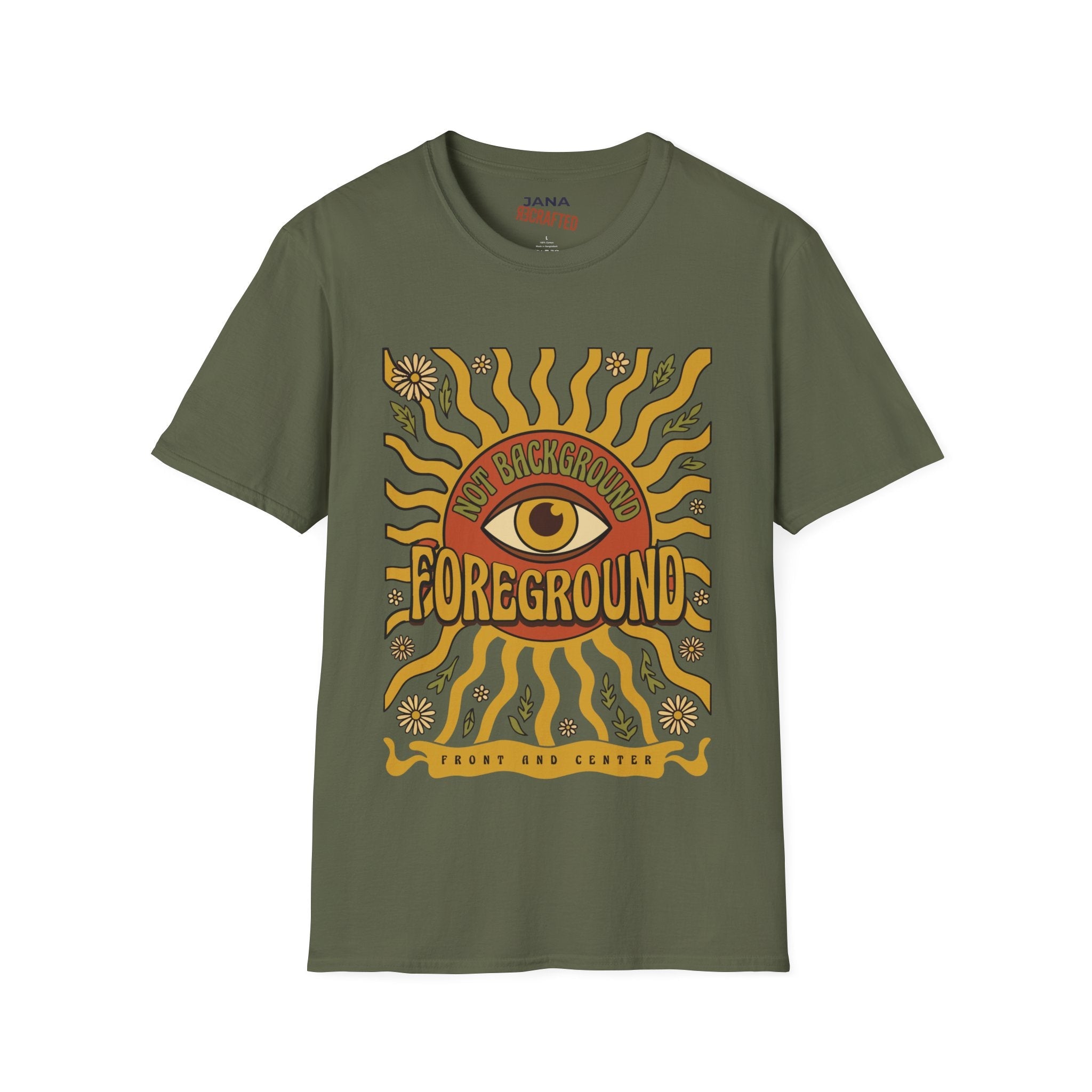 Eye of the Underground T‑Shirt — Retro Sun Psychedelic Graphic Tee - Jana Recrafted