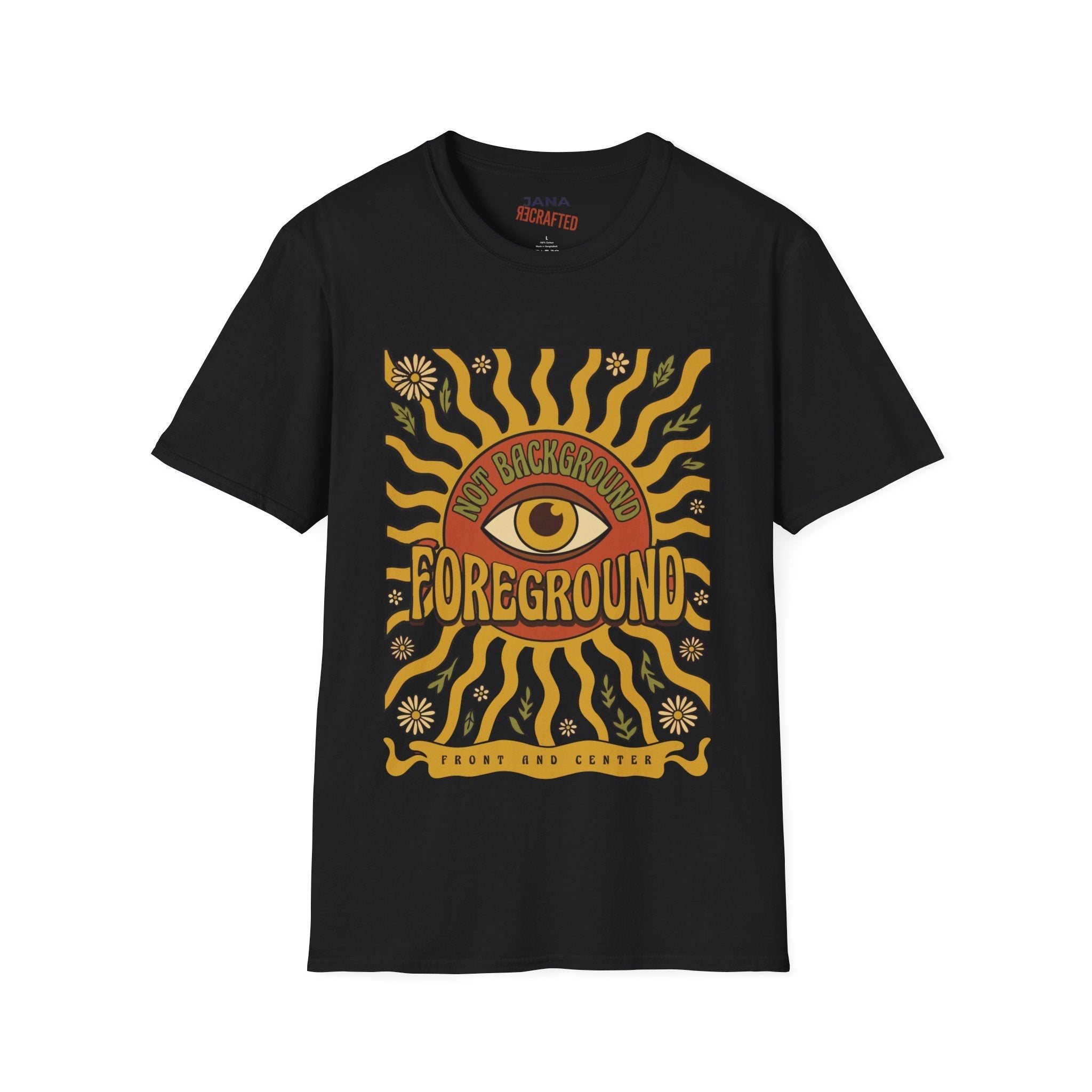 Eye of the Underground T‑Shirt — Retro Sun Psychedelic Graphic Tee - Jana Recrafted
