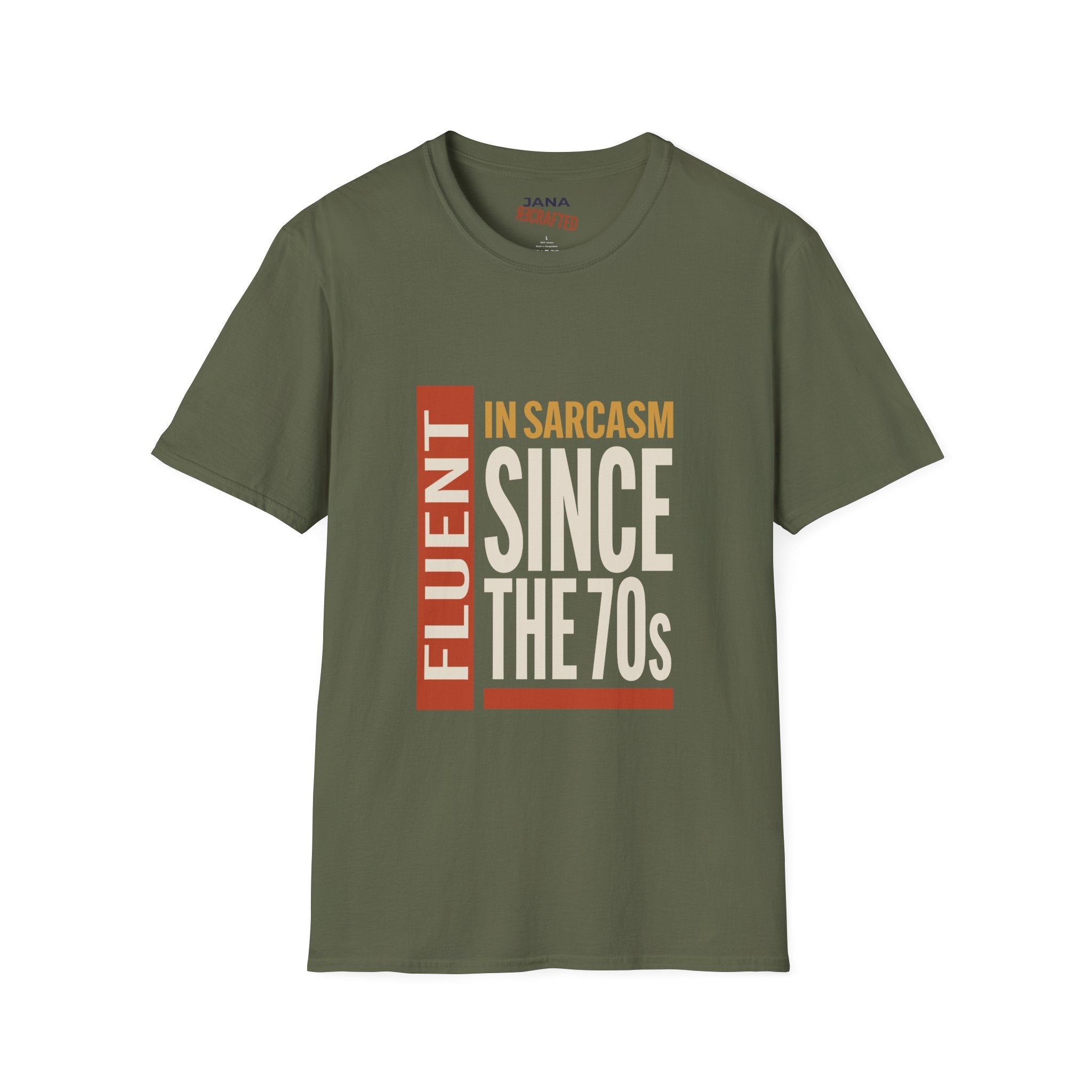Fluent in Sarcasm Since the 70s — Bauhaus Graphic T-Shirt - Jana Recrafted