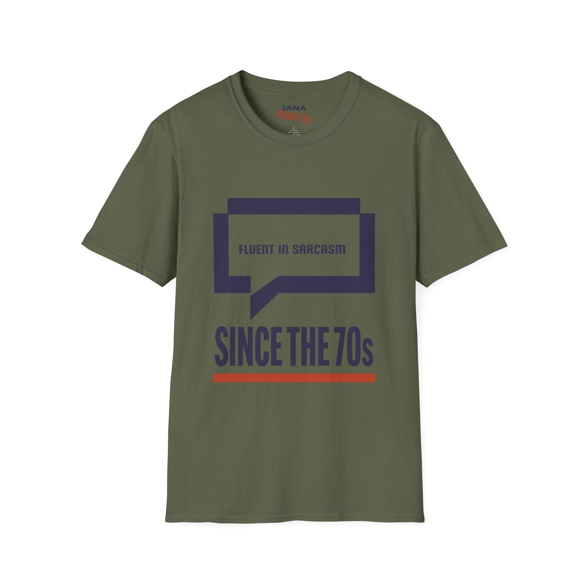 Fluent in Sarcasm Since the 70s — Dialog Box Graphic Tee - Jana Recrafted
