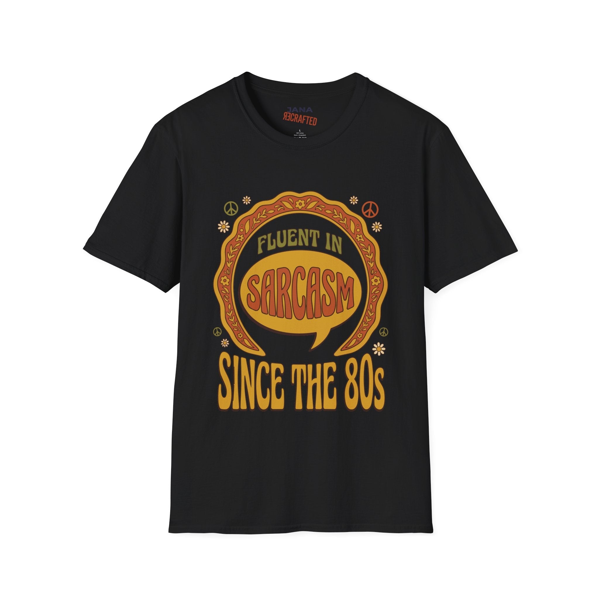 Fluent in Sarcasm Since the 80s — Boho Vintage Graphic T-Shirt - Jana Recrafted