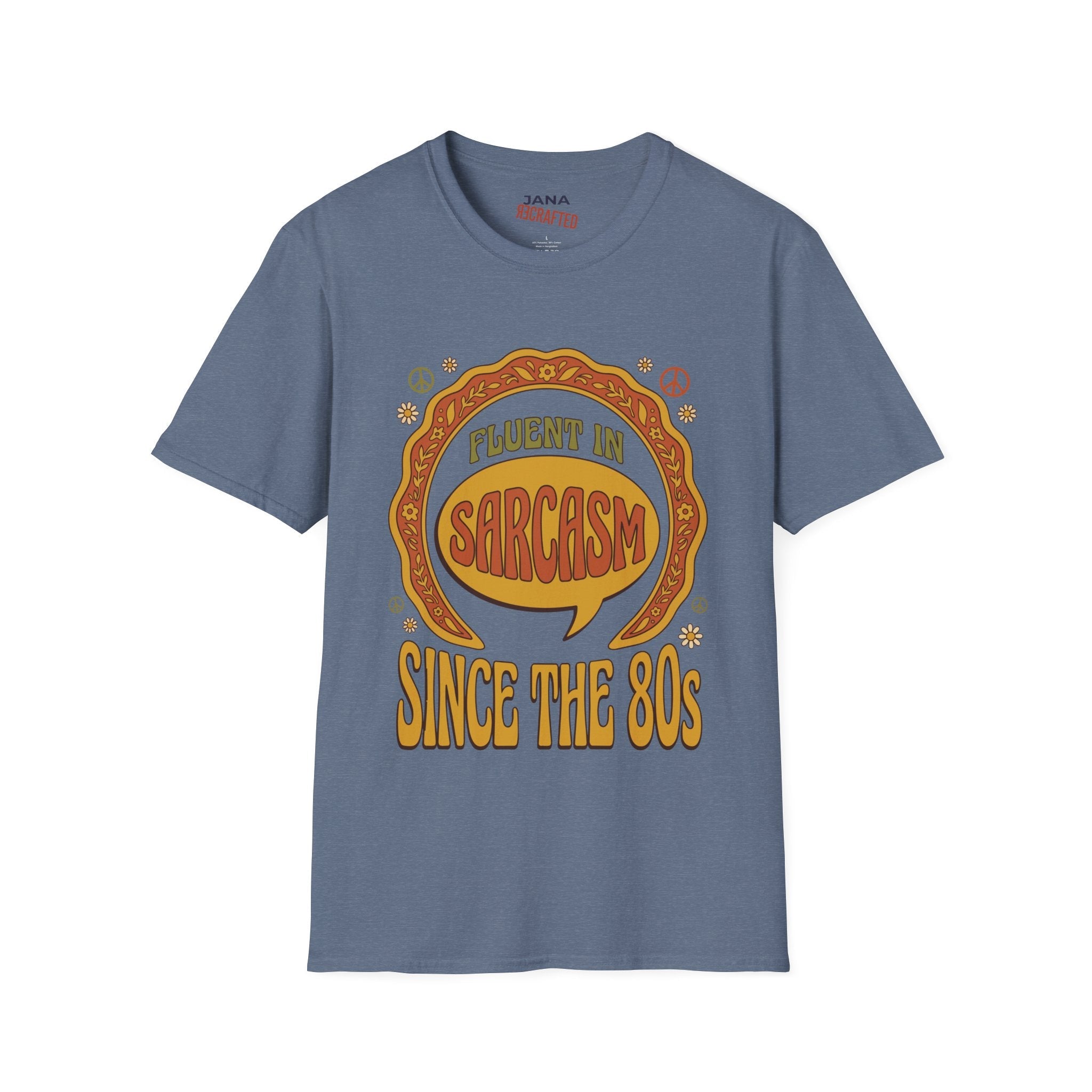 Fluent in Sarcasm Since the 80s — Boho Vintage Graphic T-Shirt - Jana Recrafted