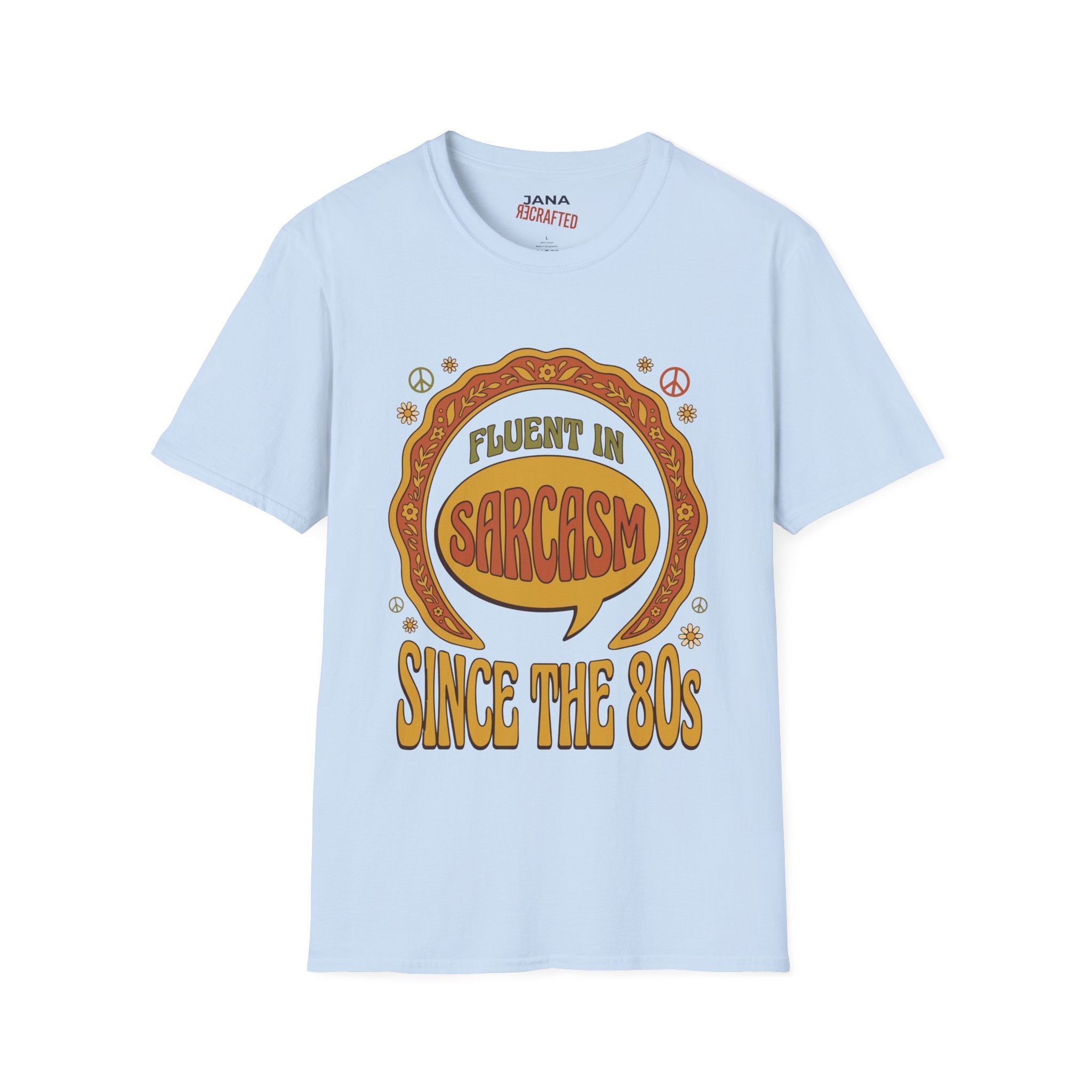 Fluent in Sarcasm Since the 80s — Boho Vintage Graphic T-Shirt - Jana Recrafted