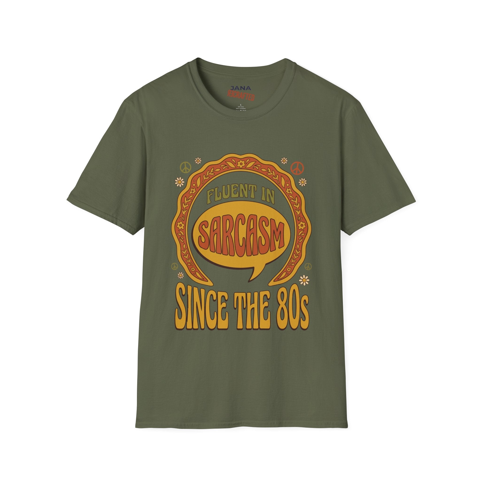 Fluent in Sarcasm Since the 80s — Boho Vintage Graphic T-Shirt - Jana Recrafted