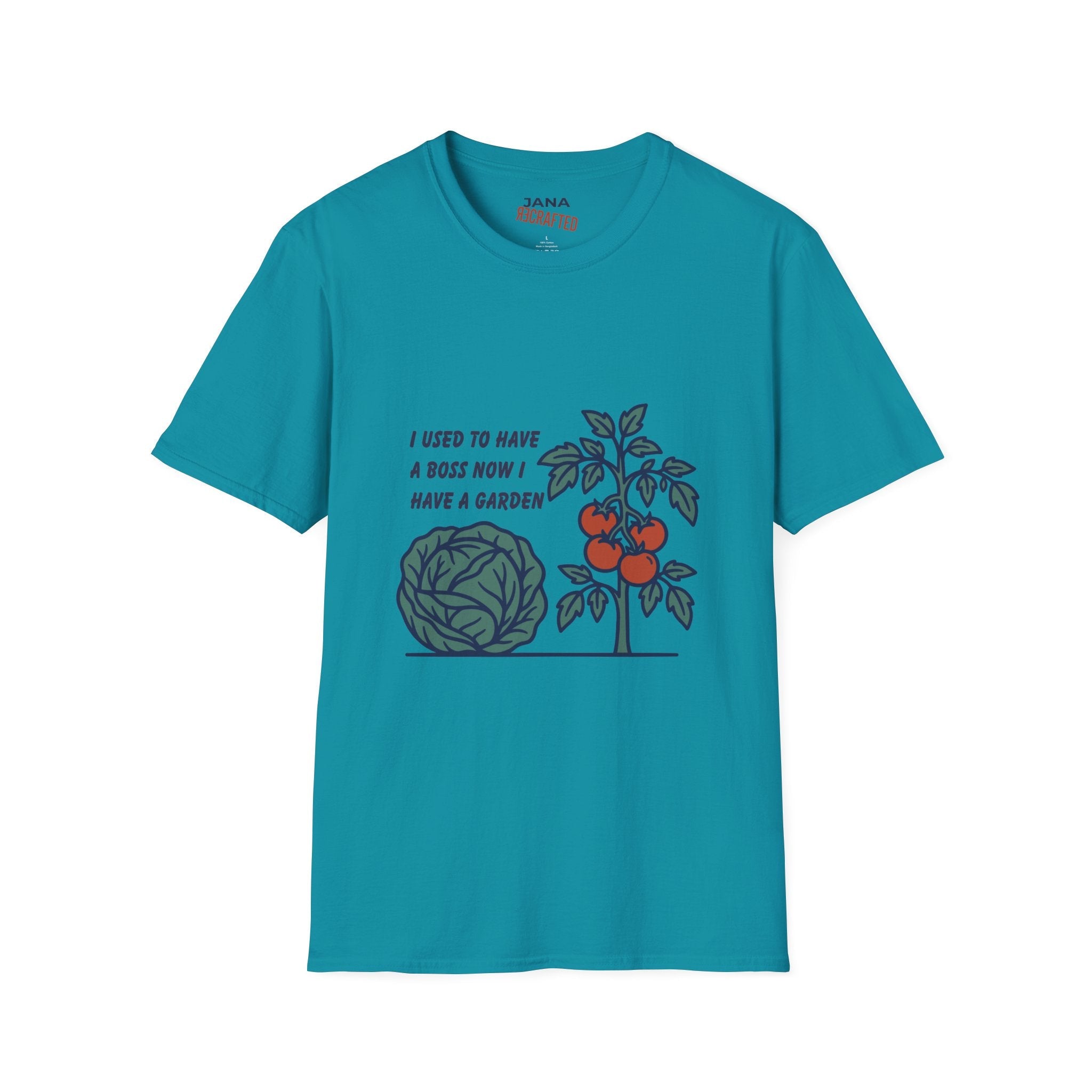 Garden Life T-Shirt — “I Used to Have a Boss Now I Have a Garden” Vintage Veggie Tee - Jana Recrafted